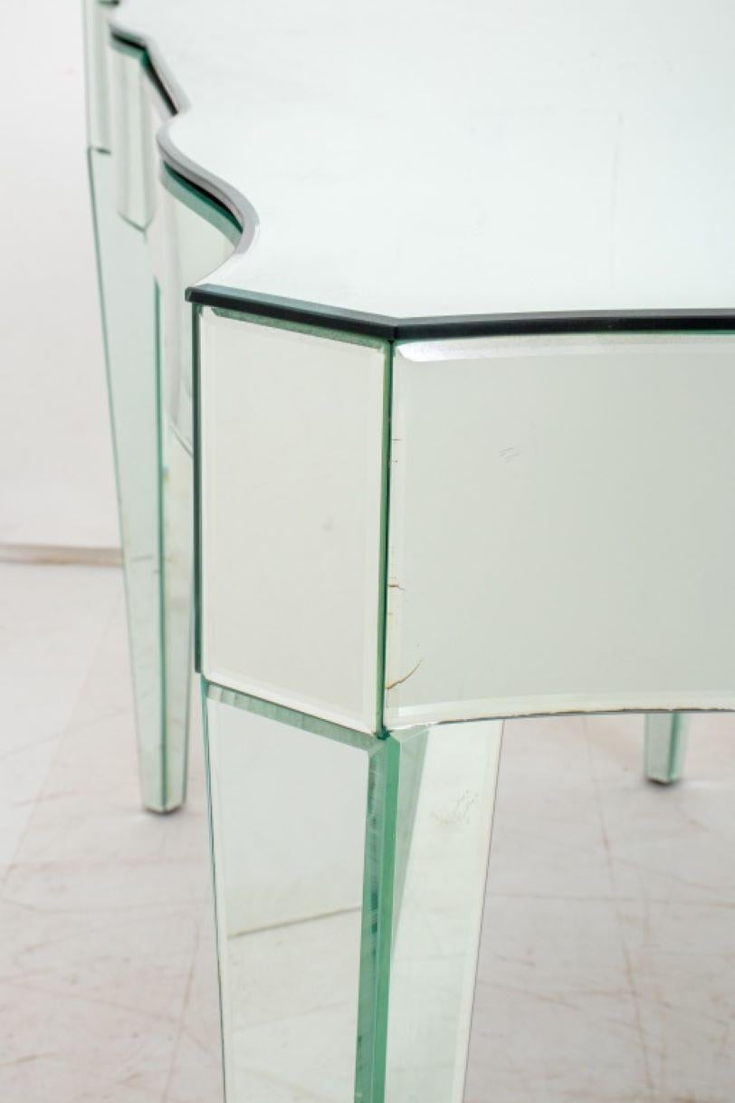 Hollywood Regency Mirrored Small Desk or Vanity For Sale 2