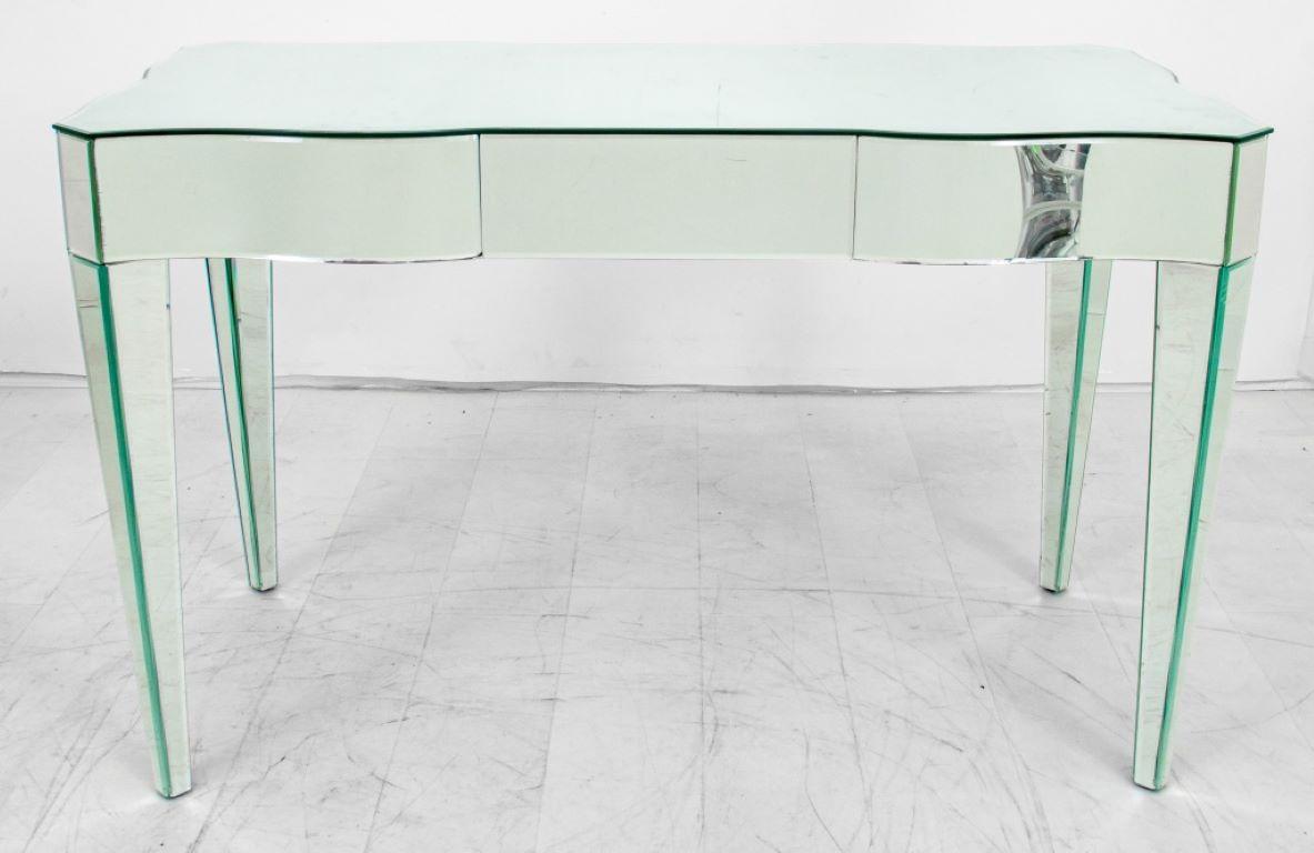 Hollywood Regency Mirrored Small Desk or Vanity For Sale 3