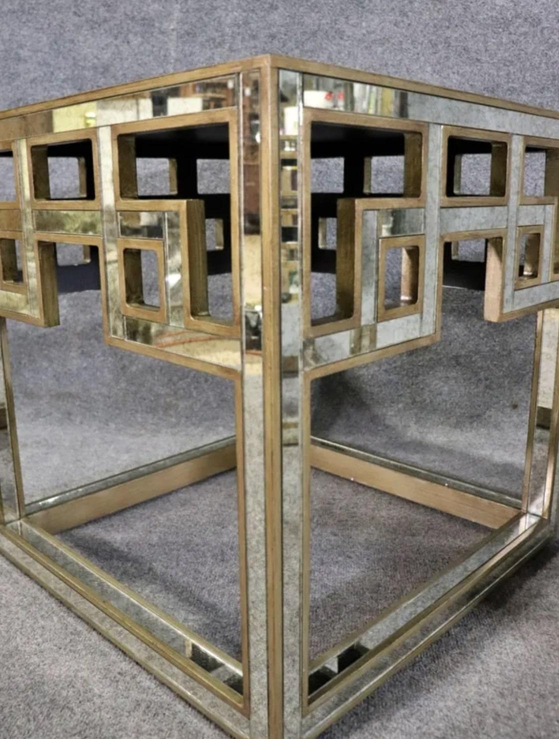 Hollywood Regency Mirrored Tables For Sale 2