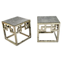 Vintage Hollywood Regency Mirrored Tables