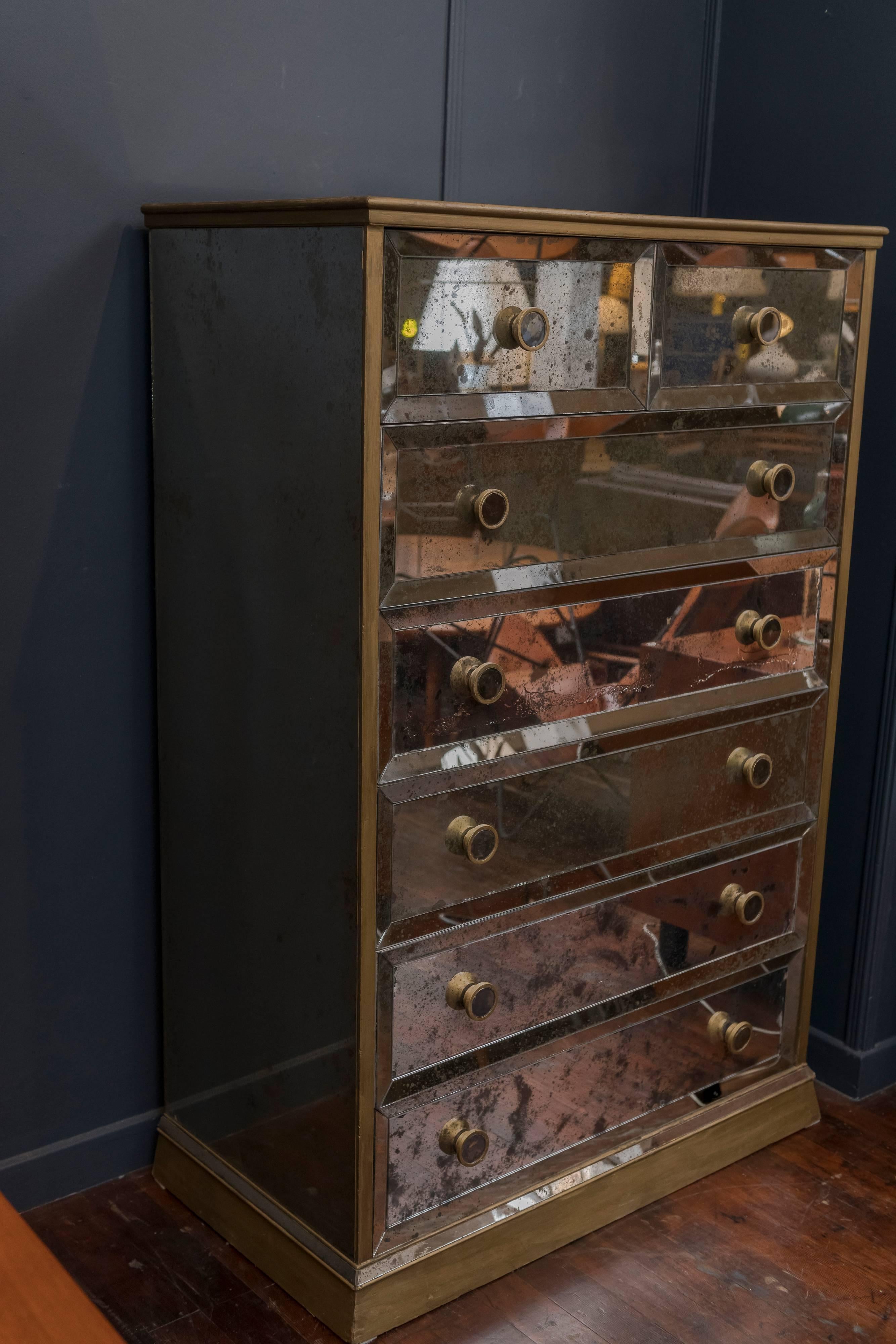 mirrored dresser tall