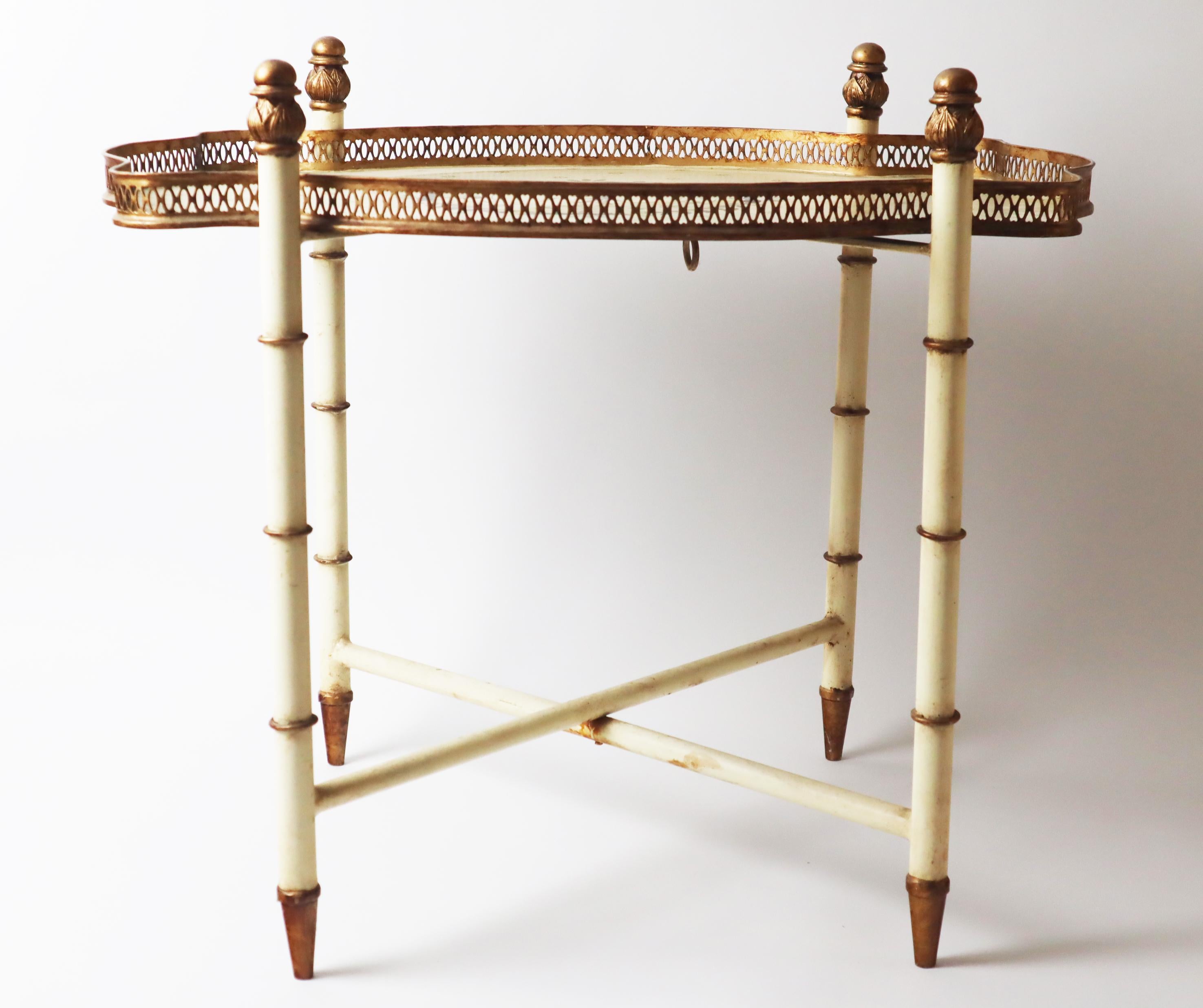 Hollywood Regency Monkey Tray Table With Foldable Stands, 1960s taly For Sale 1