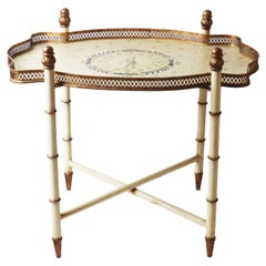 Hollywood Regency Monkey Tray Table With Foldable Stands, 1960s taly