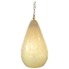 Hollywood Regency Moroccan Style Murano Glass Pendant in Beige Italy circa 1960s