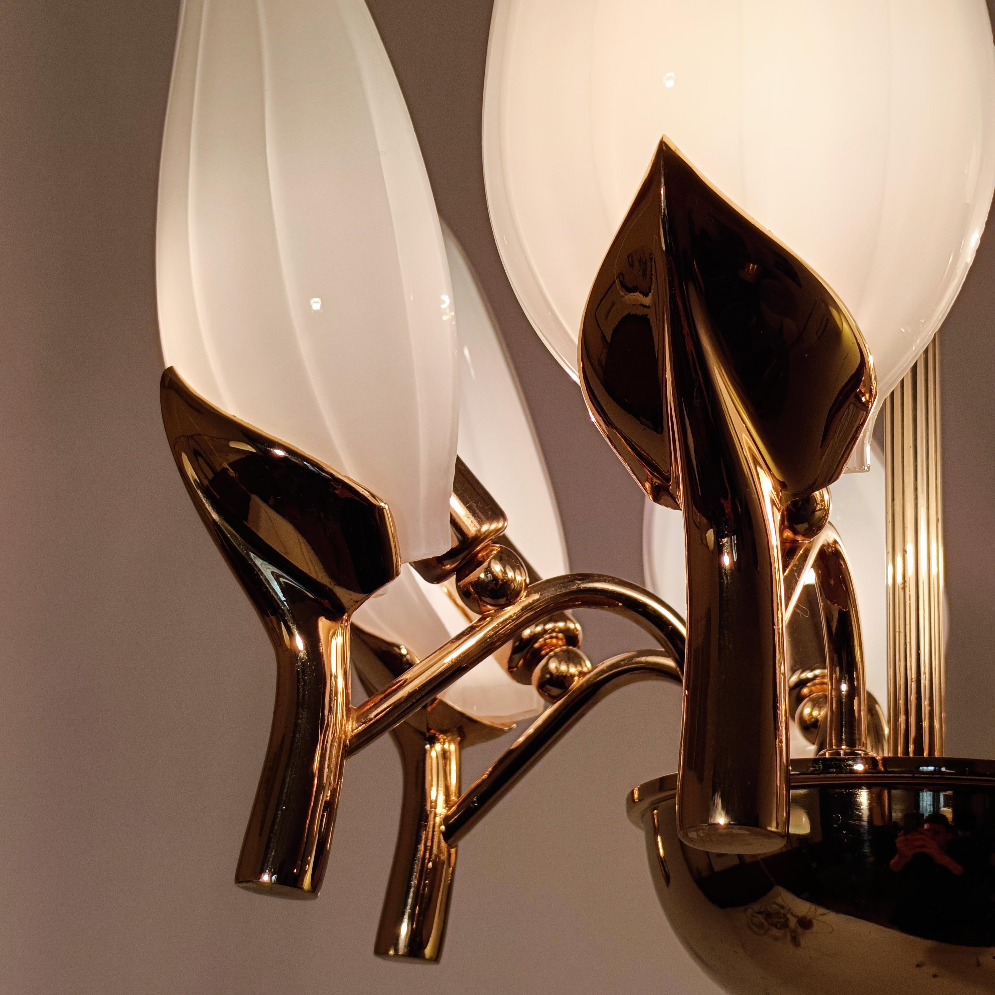 Hollywood Regency. Murano-Glasblätter-Kronleuchter von F. Fabbian, Italien, 1970er Jahre im Angebot 4