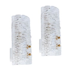 Hollywood Regency Murano glass wall lights by JT Kalmar, Austria, 1950s