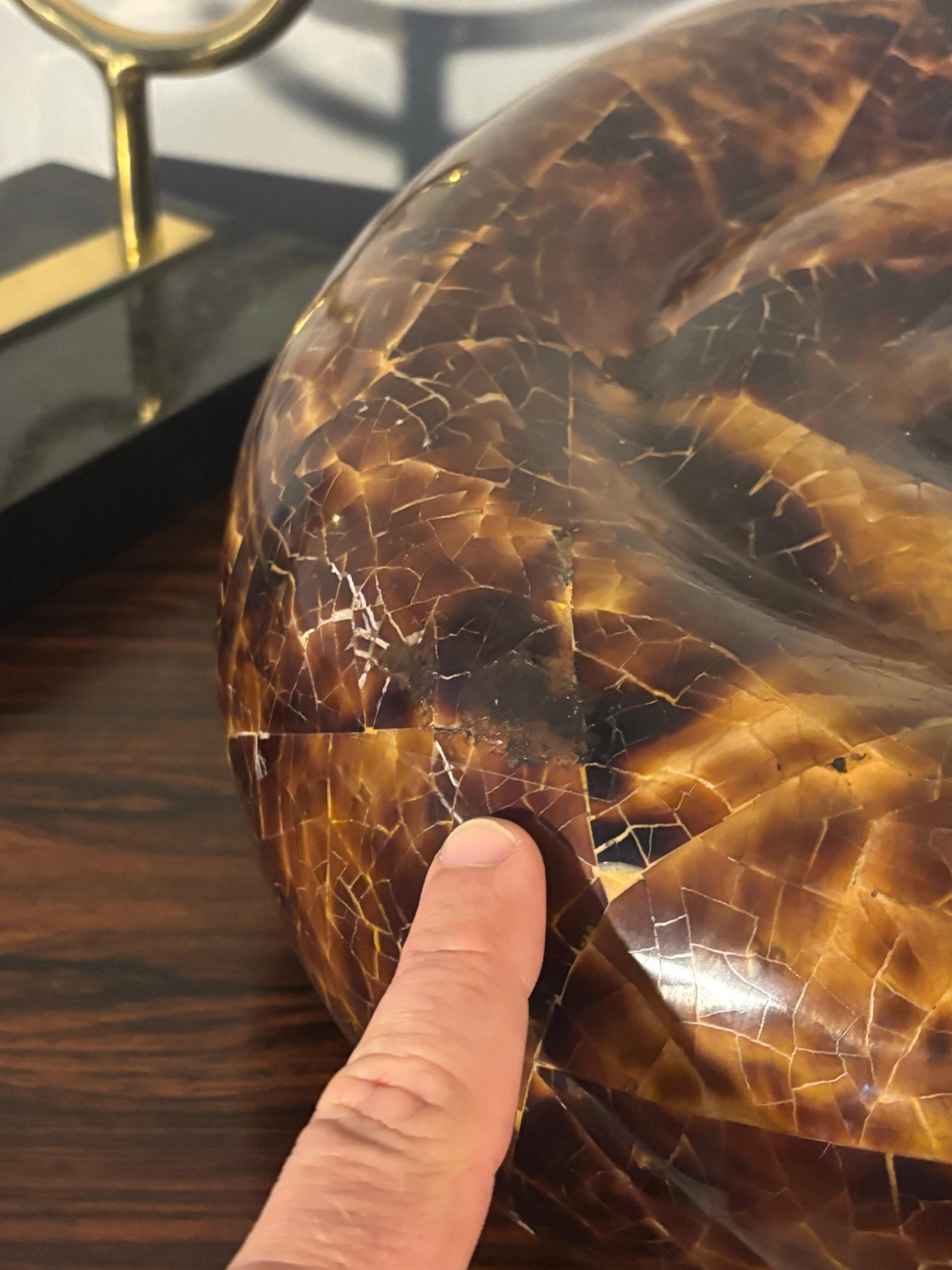Hollywood Regency Nautilus Shell in Coconut Shell with Stand 1