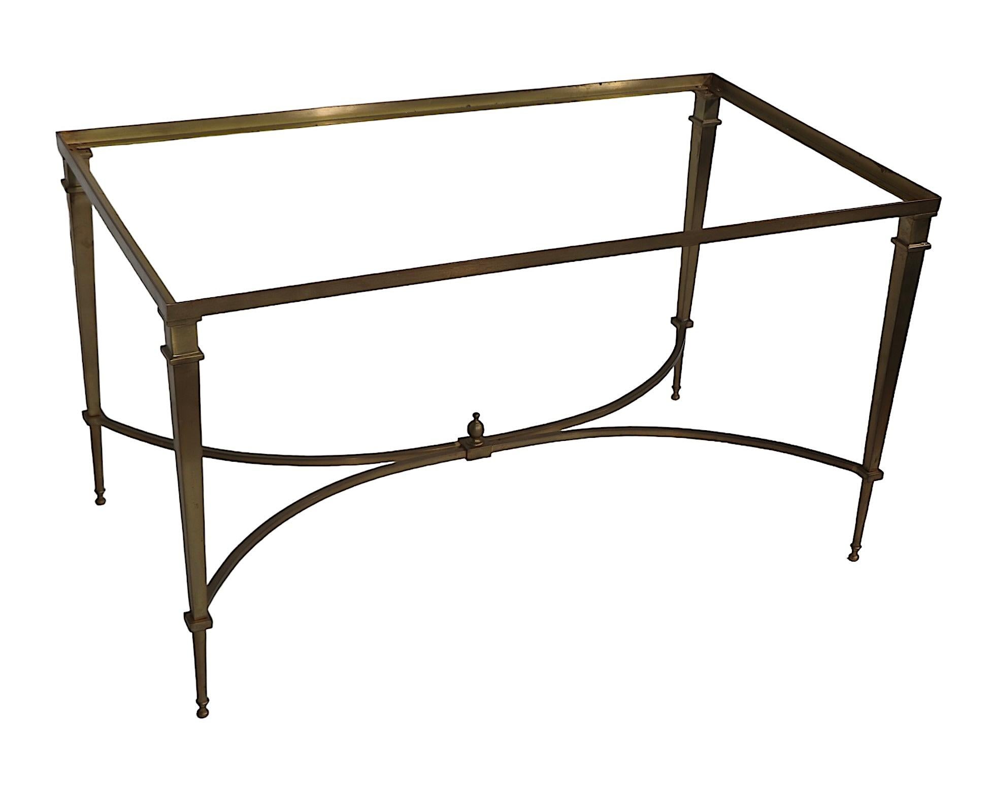 Hollywood Regency Neoclassic Style Brass and Granite Coffee Table c 1960/70's  For Sale 12