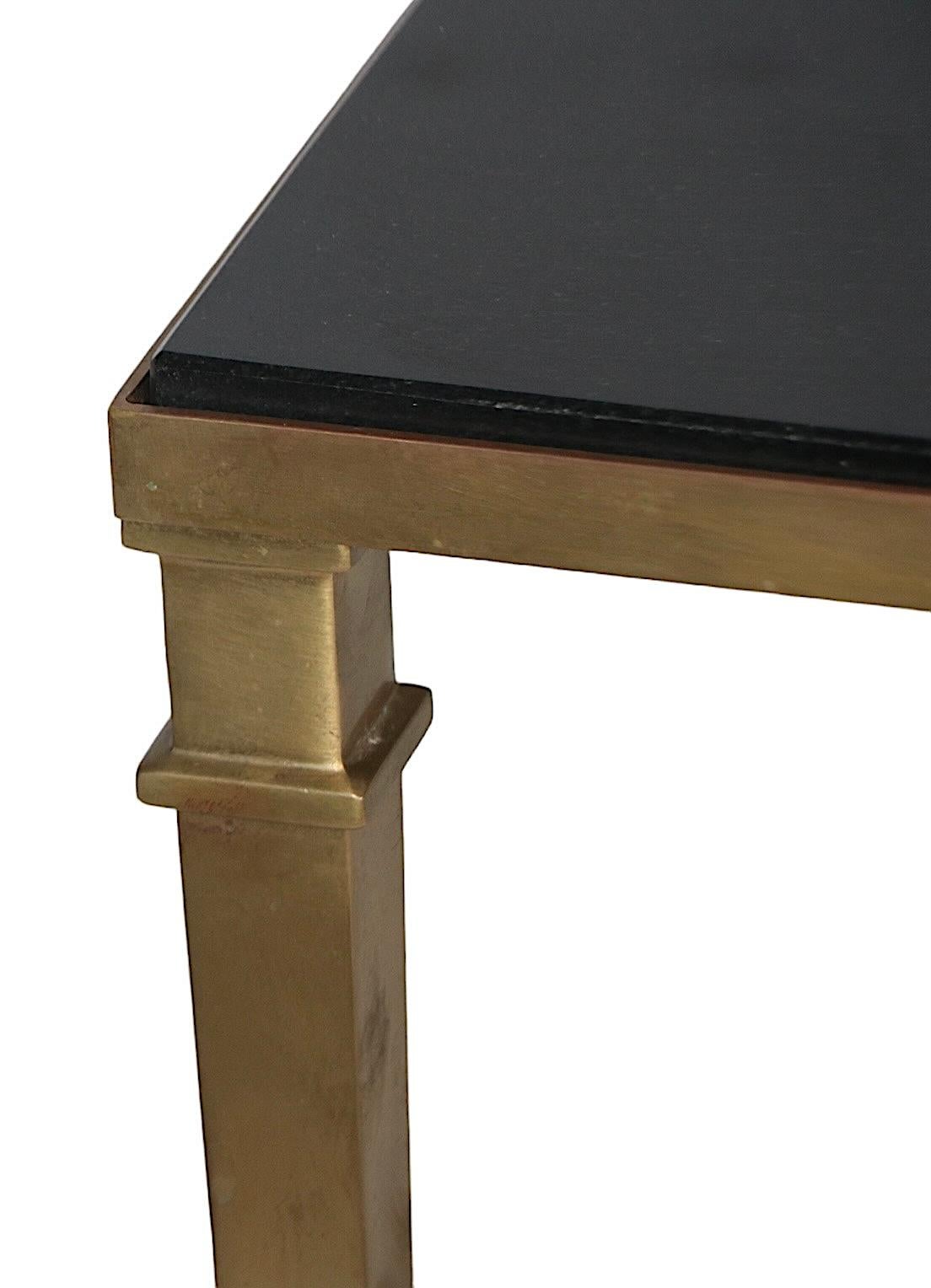 Hollywood Regency Neoclassic Style Brass and Granite Coffee Table c 1960/70's  For Sale 4