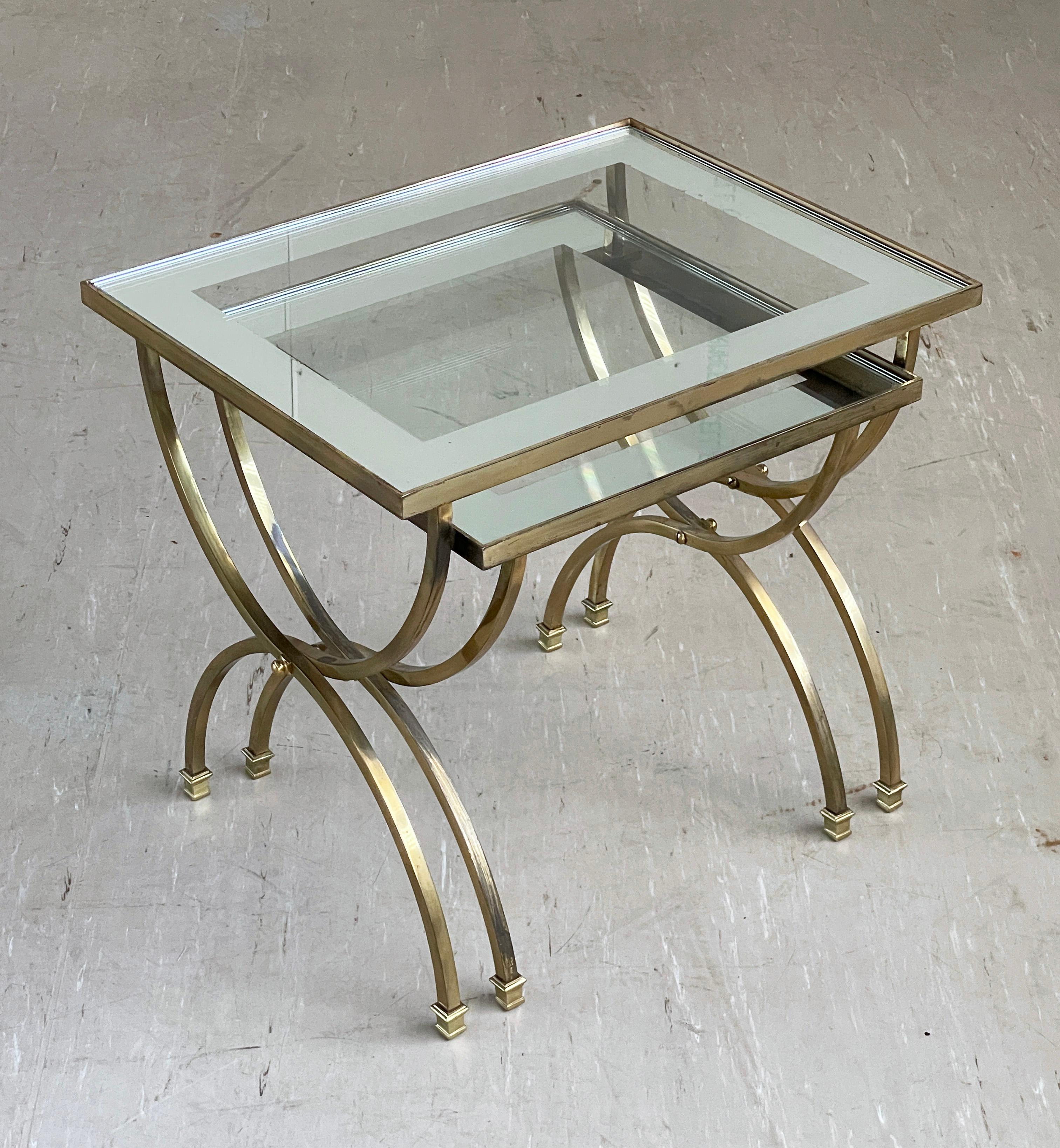 French Hollywood Regency Nest of Tables For Sale