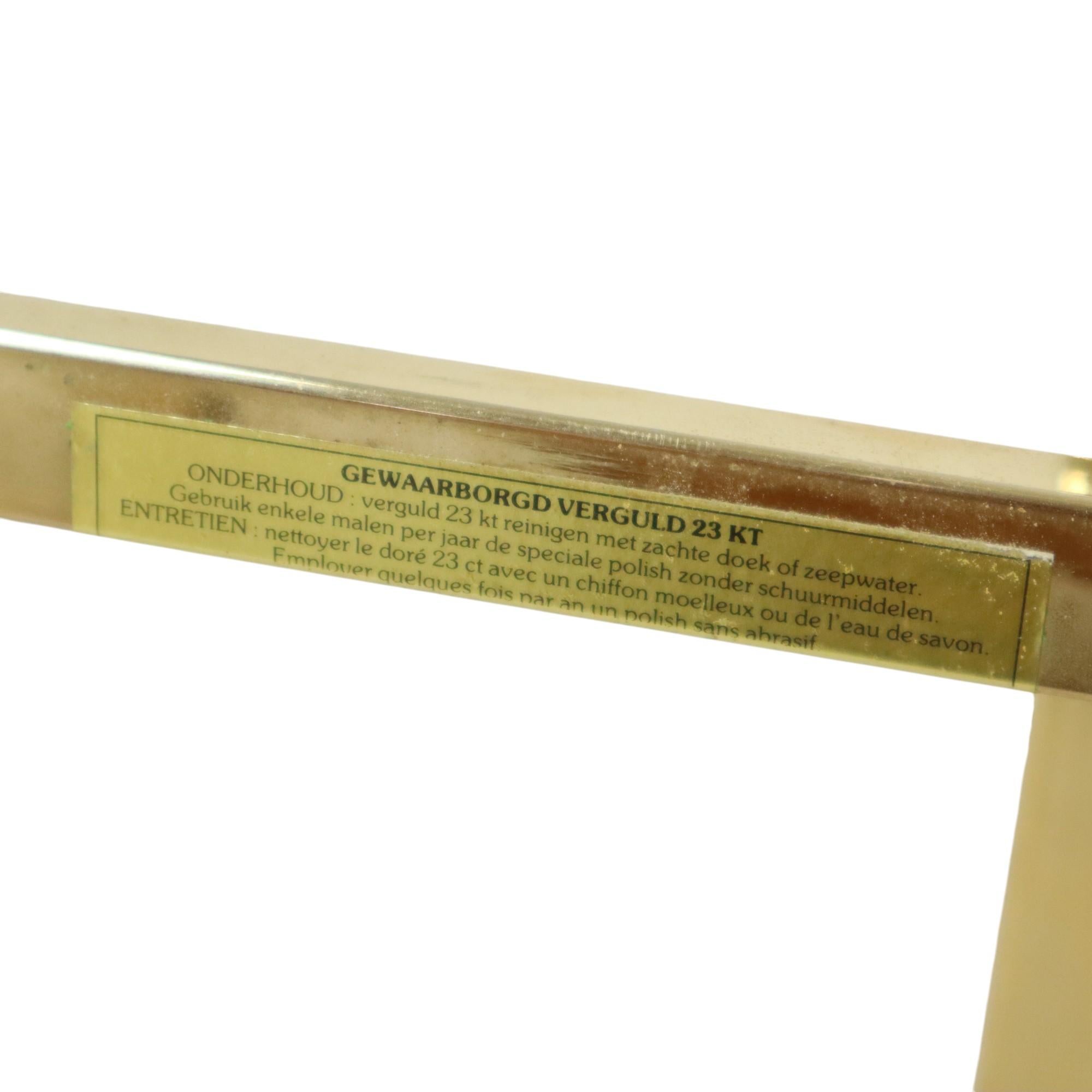 Mesas nido Hollywood Regency Belgo Chrome chapadas en oro de 23 quilates en venta 9