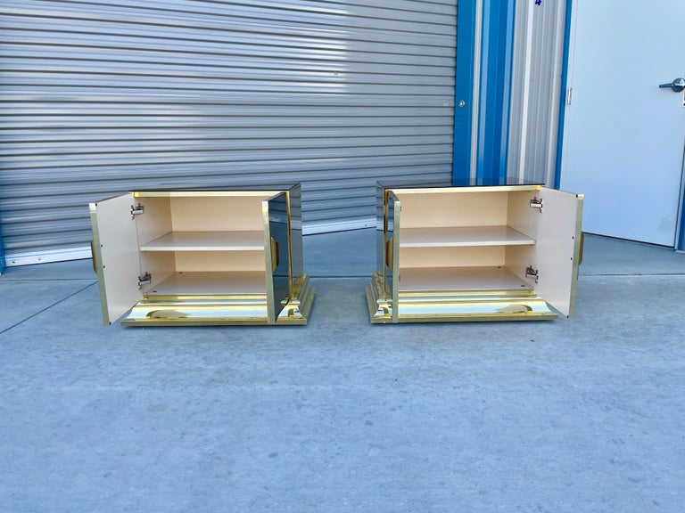 Late 20th Century Hollywood Regency Nightstands by O.B. Solie For Sale