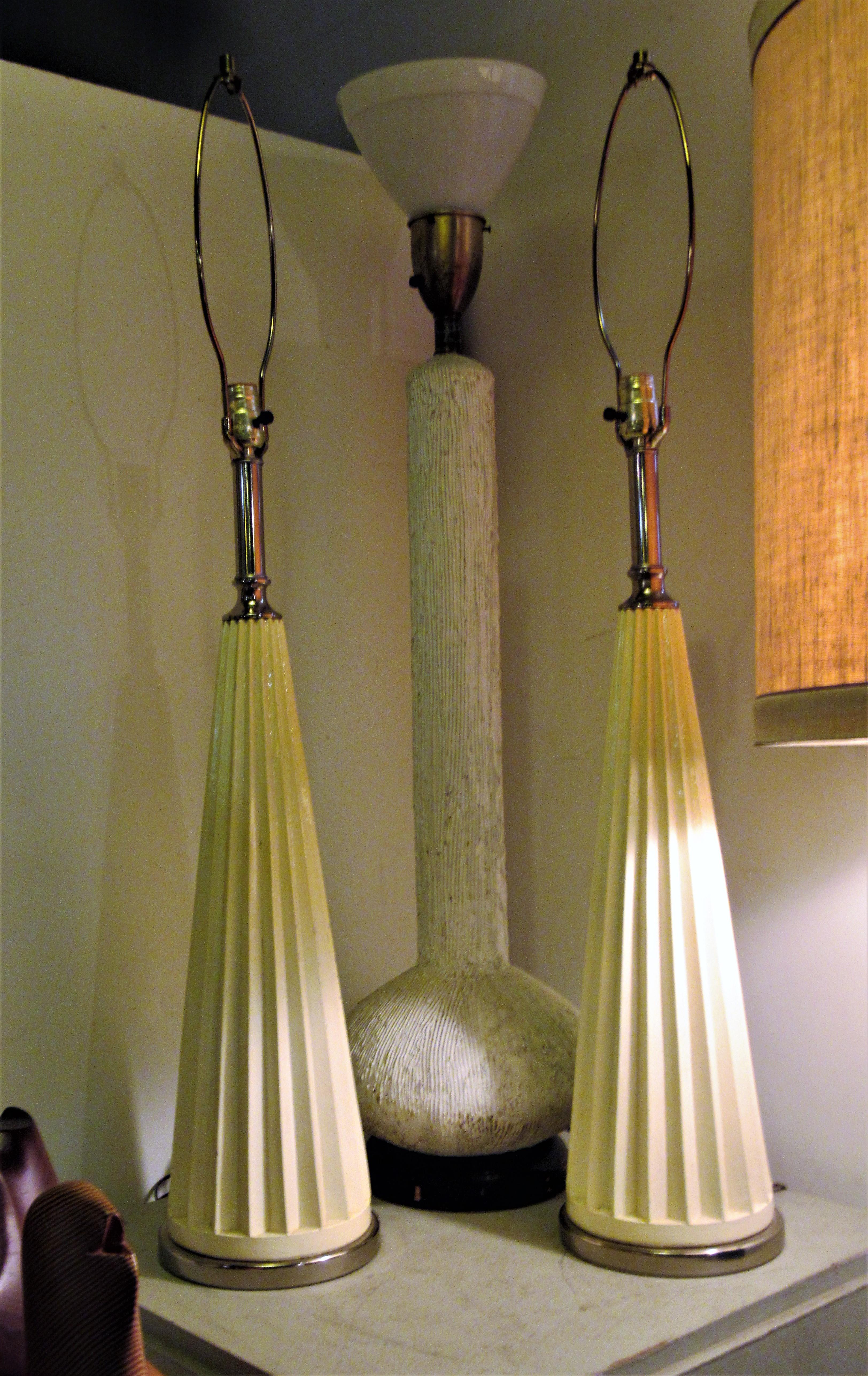  Fluted Obelisk Lamps 1
