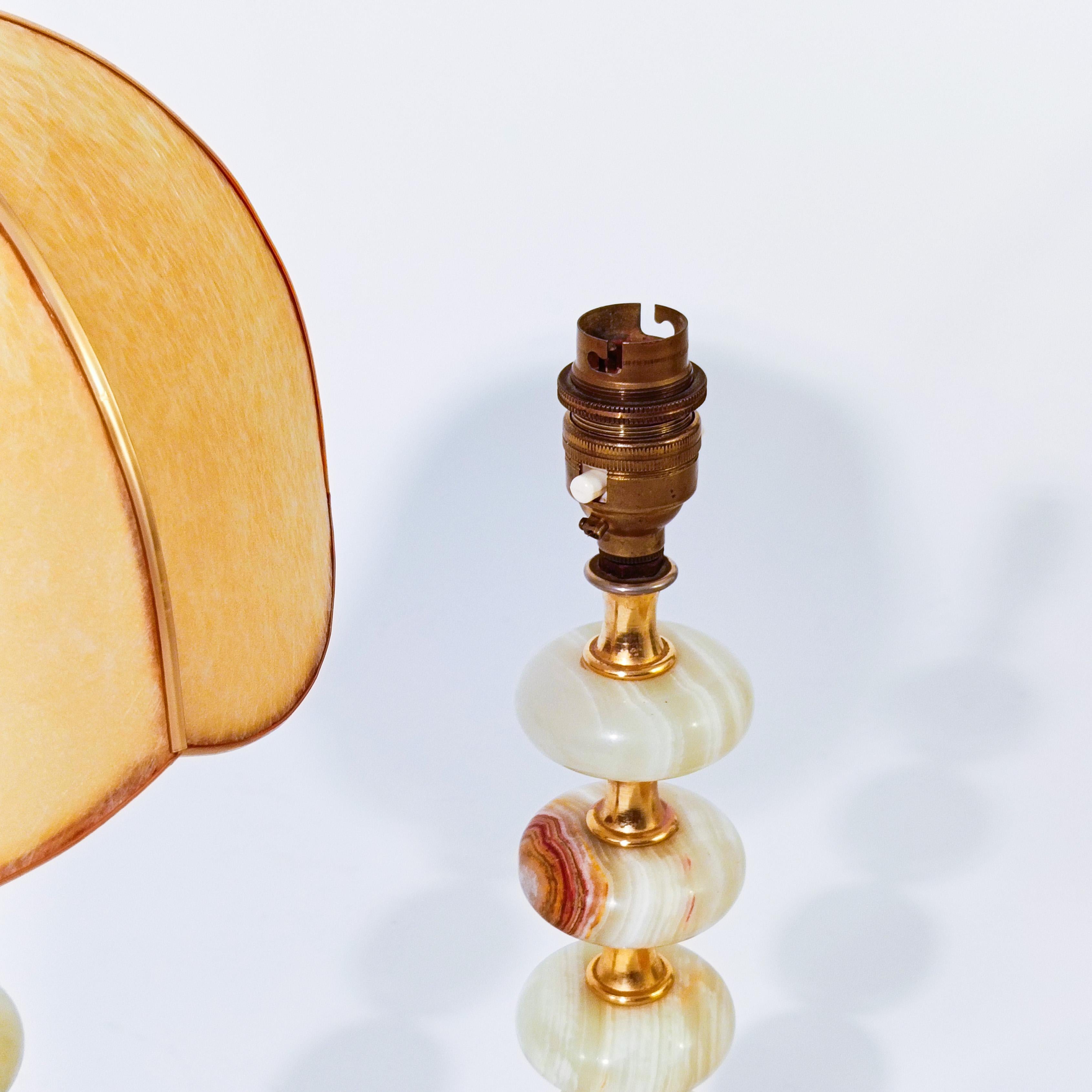 Hollywood Regency. Lampade da tavolo in onice di Maison Honoré, Francia, anni '50 in vendita 5