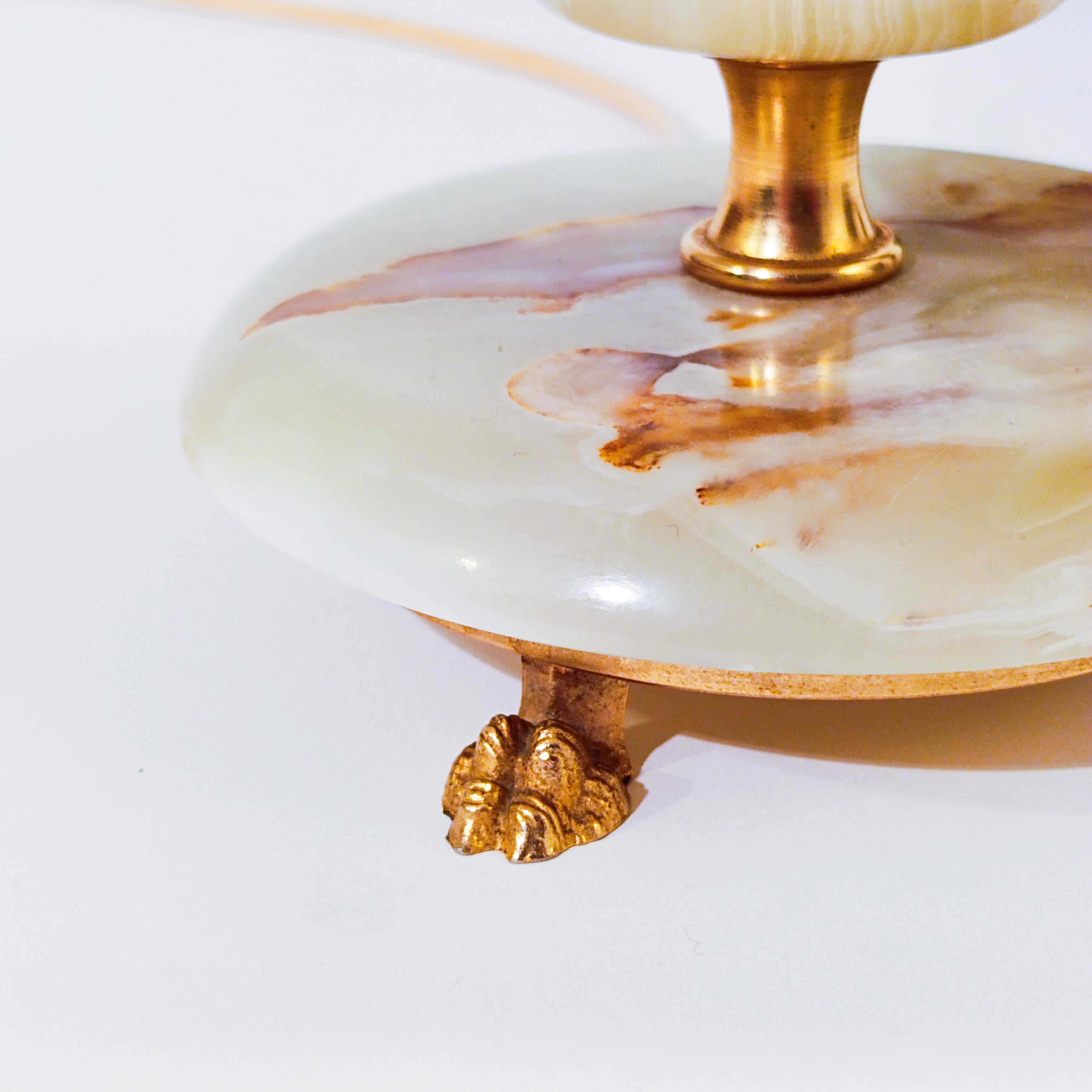 Hollywood Regency. Lampade da tavolo in onice di Maison Honoré, Francia, anni '50 in vendita 7