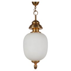 Hollywood Regency Opaline 1950s 'China' Pendant Lamp, Italy