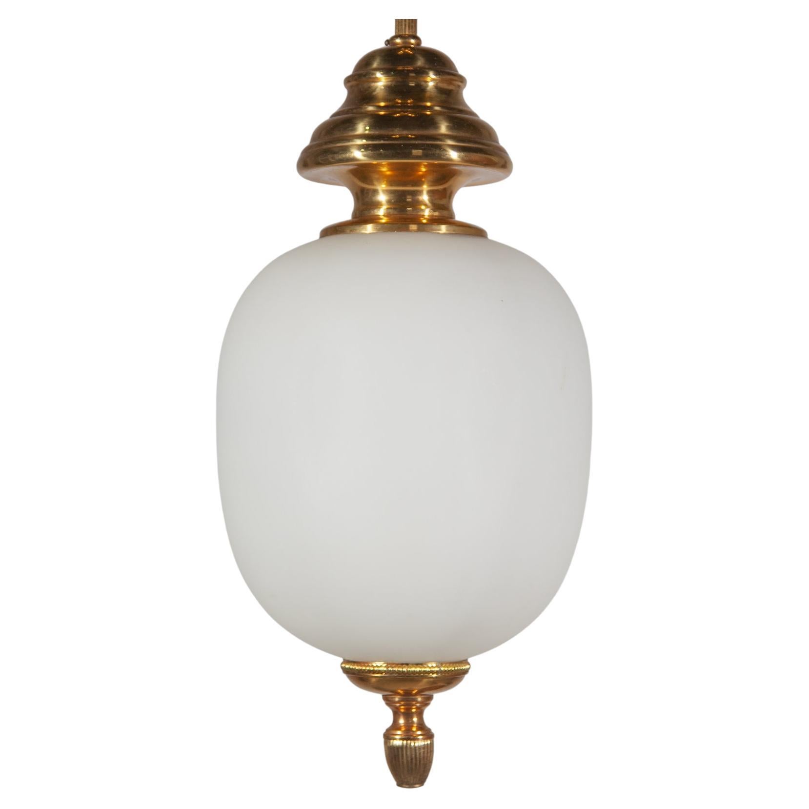 Hollywood Regency Opaline 1950s 'China' Pendant Lamp, Italy For Sale