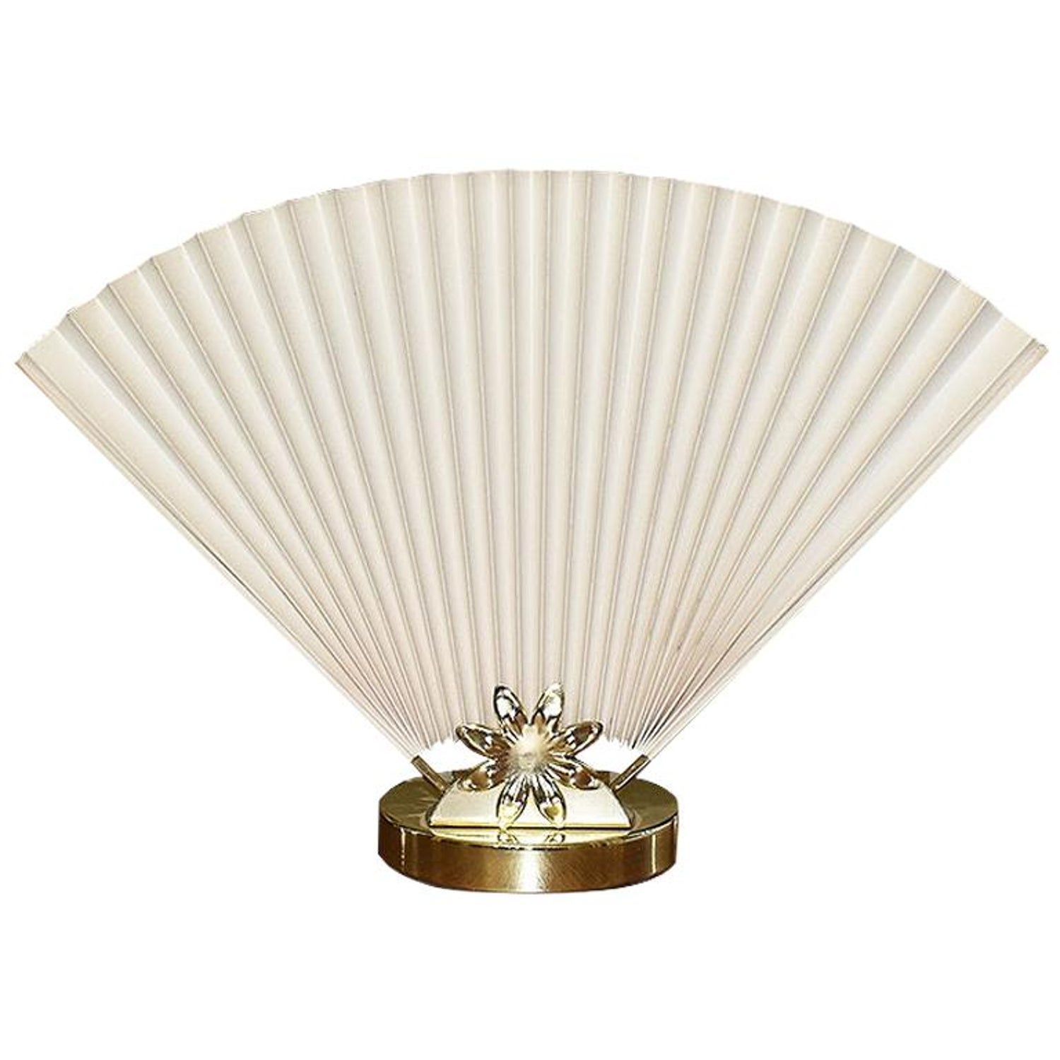 Chinoiserie Accordion Fan Table Lamp, Vintage Fan Table Lamp