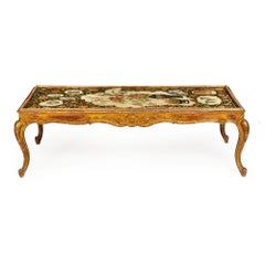 Hollywood Regency Painted Polychromed Low Coffee Table ca. 1940