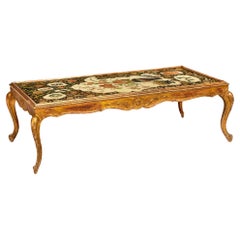 Used Hollywood Regency Painted Polychromed Low Coffee Table ca. 1940