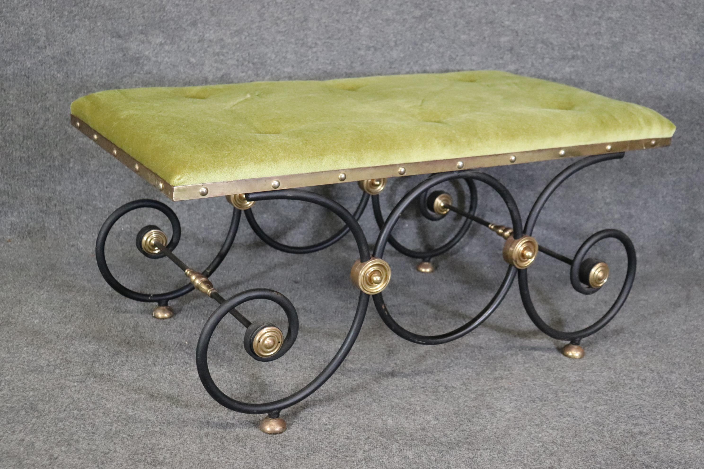 20th Century Hollywood Regency Pair of Benches Attributed to Maison Jansen For Sale