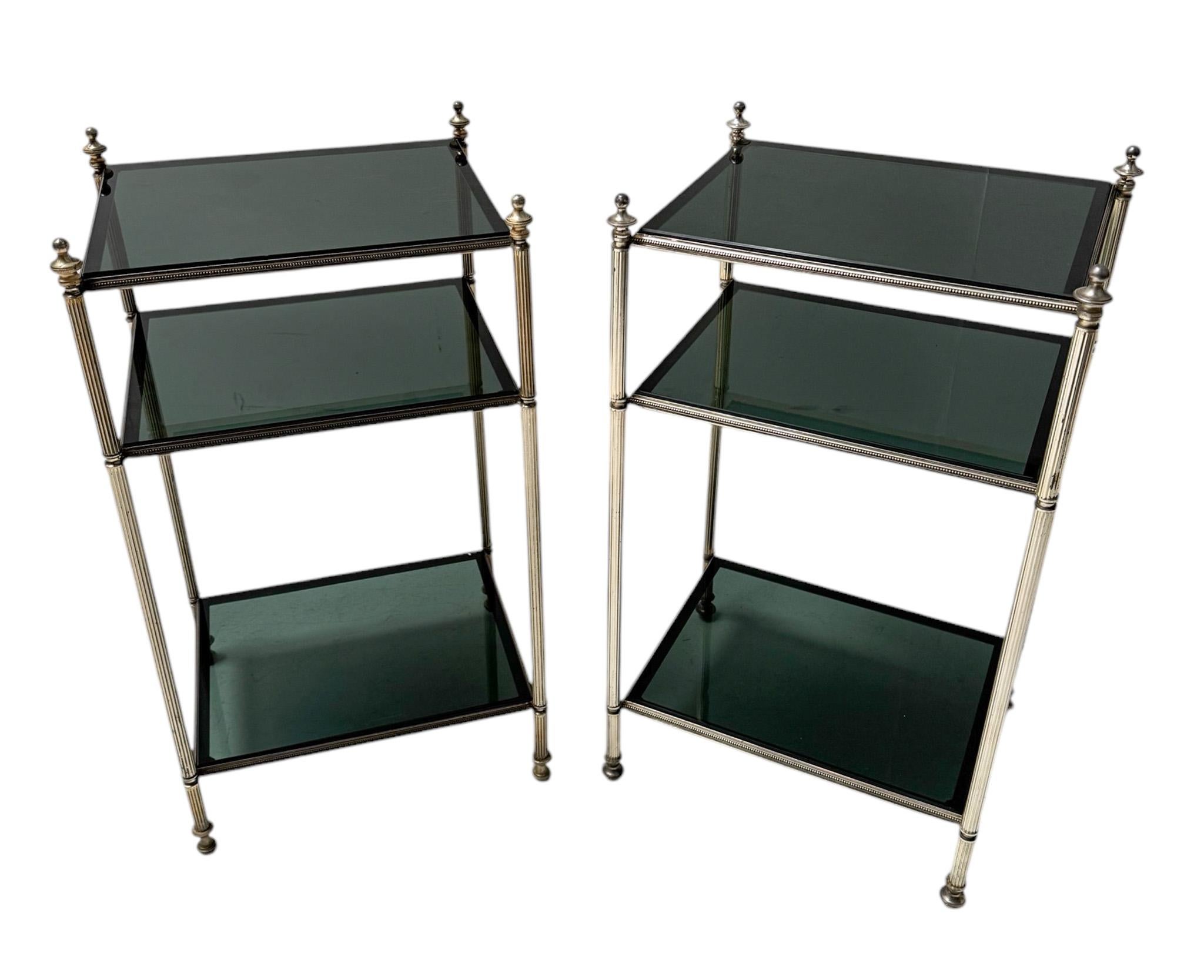 Hollywood Regency Pair of Side Tables by Maison Jansen, 1940s In Good Condition For Sale In Amsterdam, NL