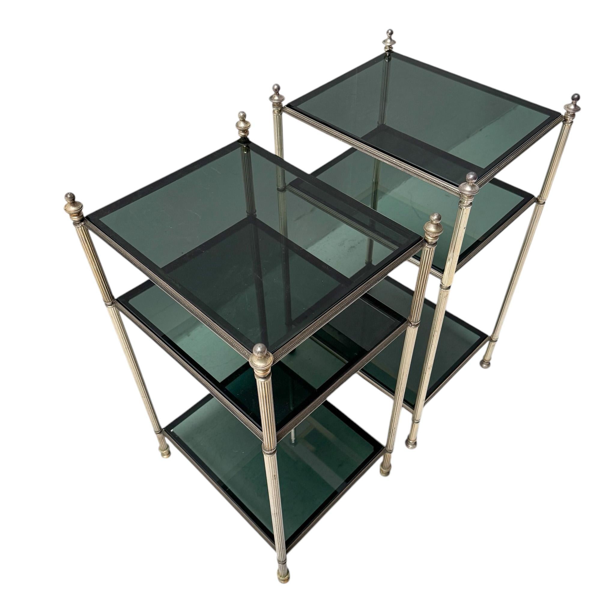 Hollywood Regency Pair of Side Tables by Maison Jansen, 1940s For Sale 1