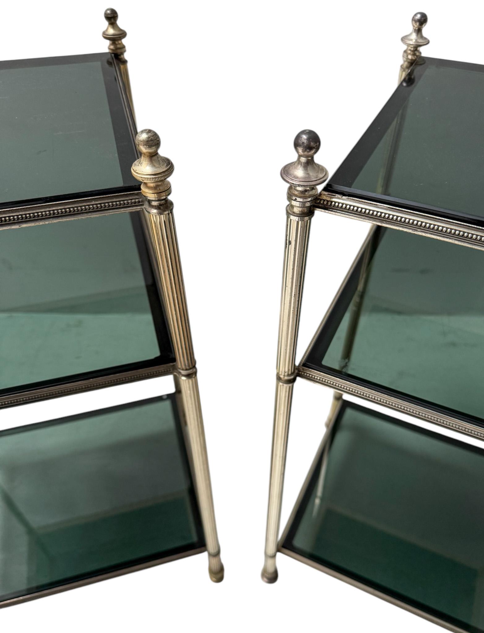 Hollywood Regency Pair of Side Tables by Maison Jansen, 1940s For Sale 2