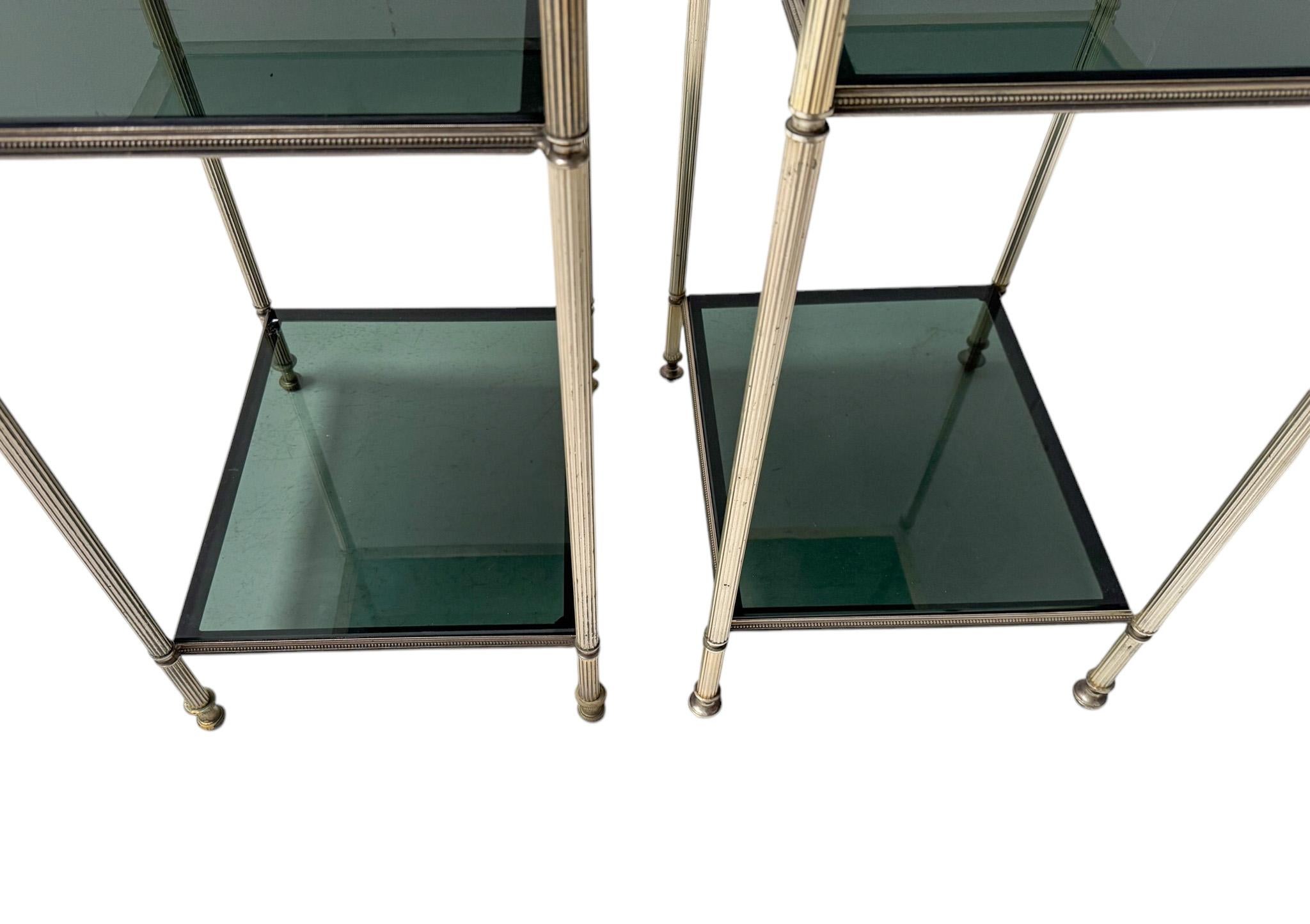 Hollywood Regency Pair of Side Tables by Maison Jansen, 1940s For Sale 3