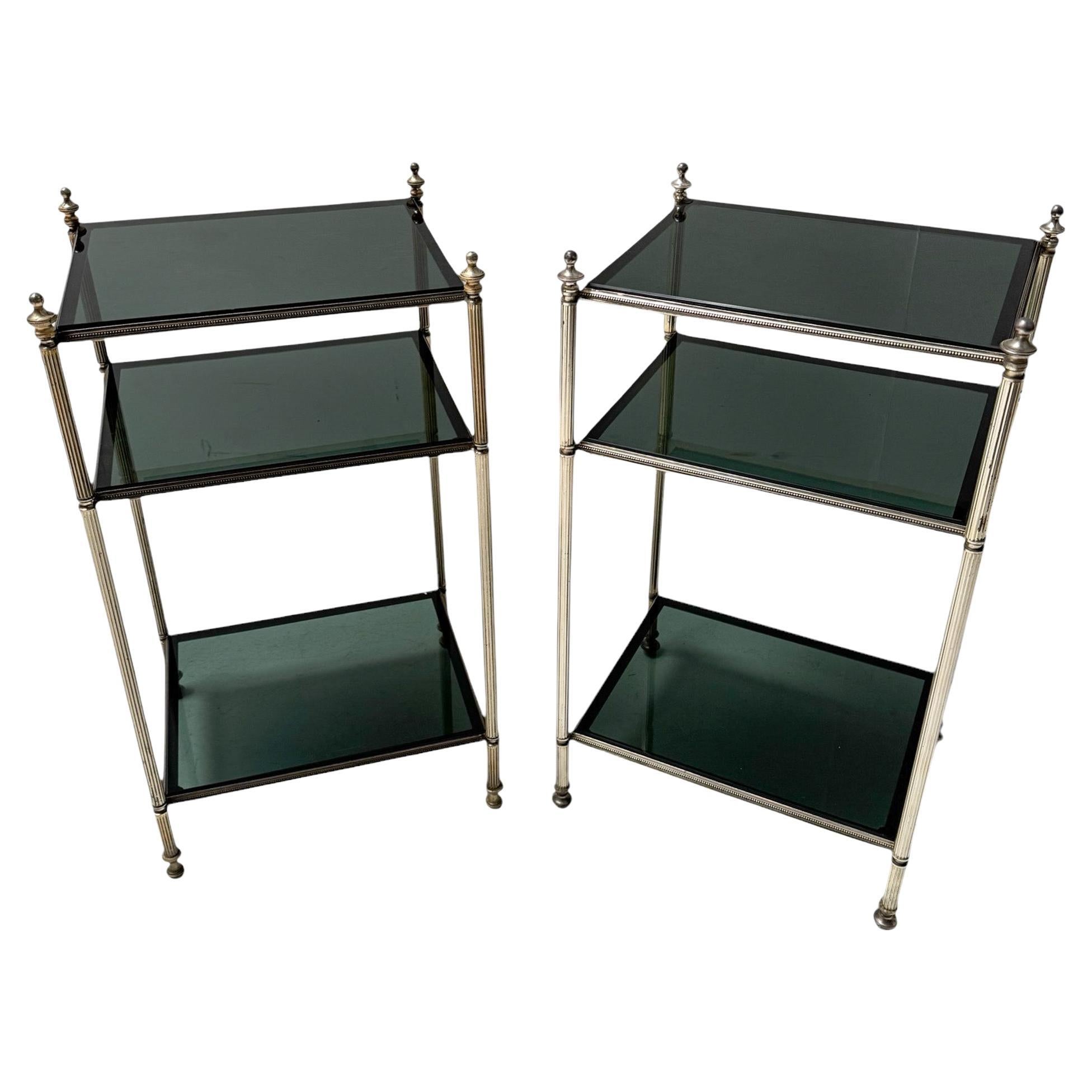 Hollywood Regency Pair of Side Tables by Maison Jansen, 1940s