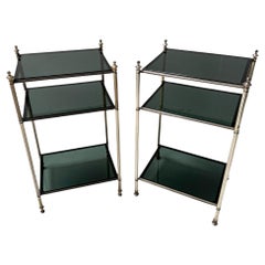 Hollywood Regency Pair of Side Tables by Maison Jansen, 1940s