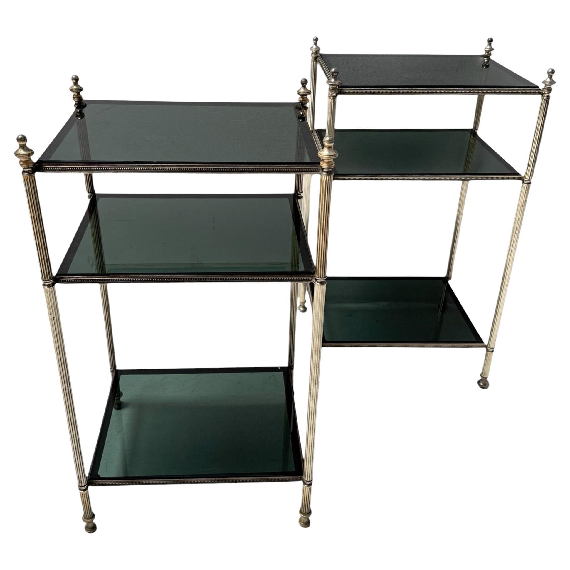 Hollywood Regency Pair of Side Tables by Maison Jansen, 1940s For Sale