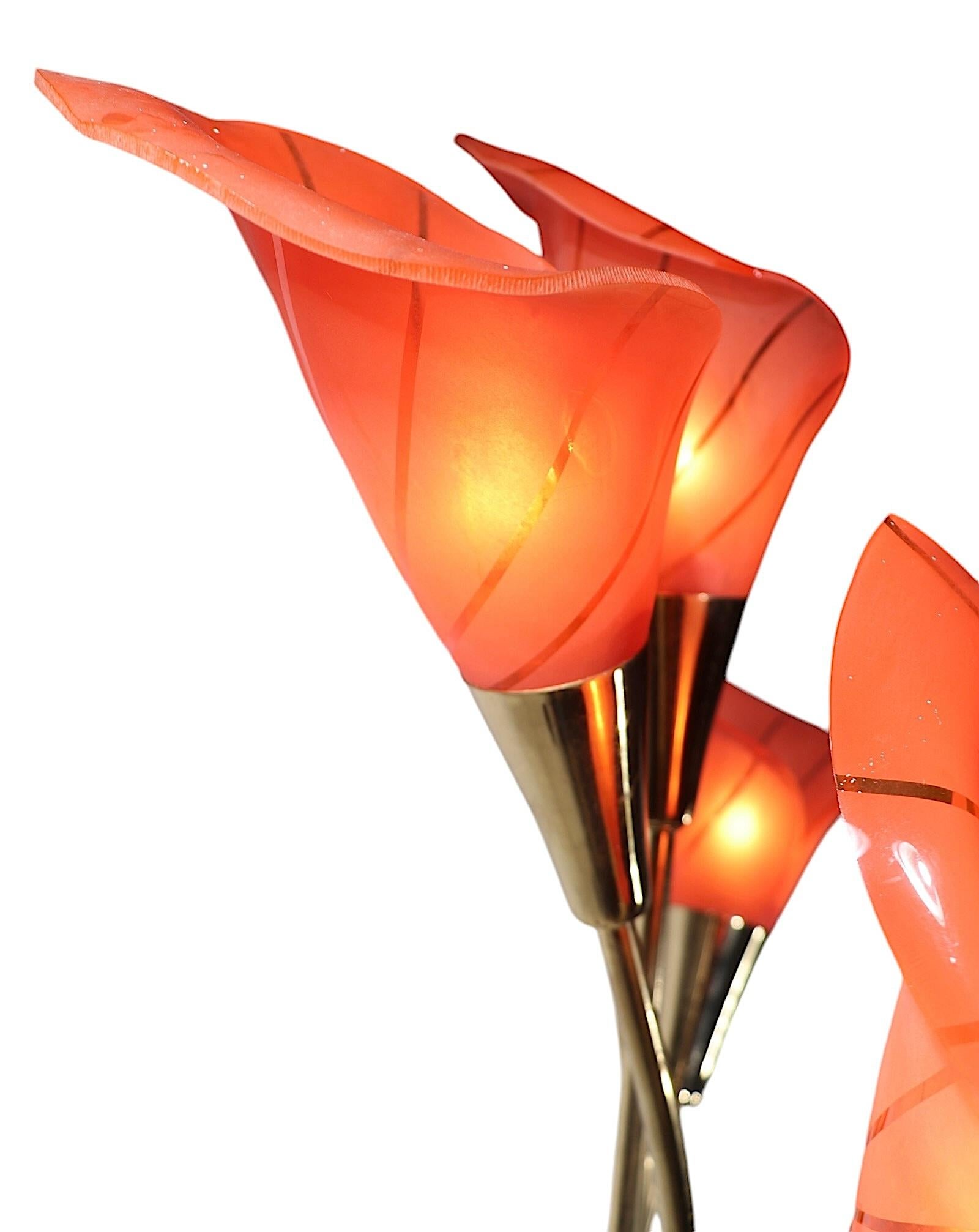 Hollywood Regency Palm Beach Modern Calla Lilly Floor Lamp For Sale 4