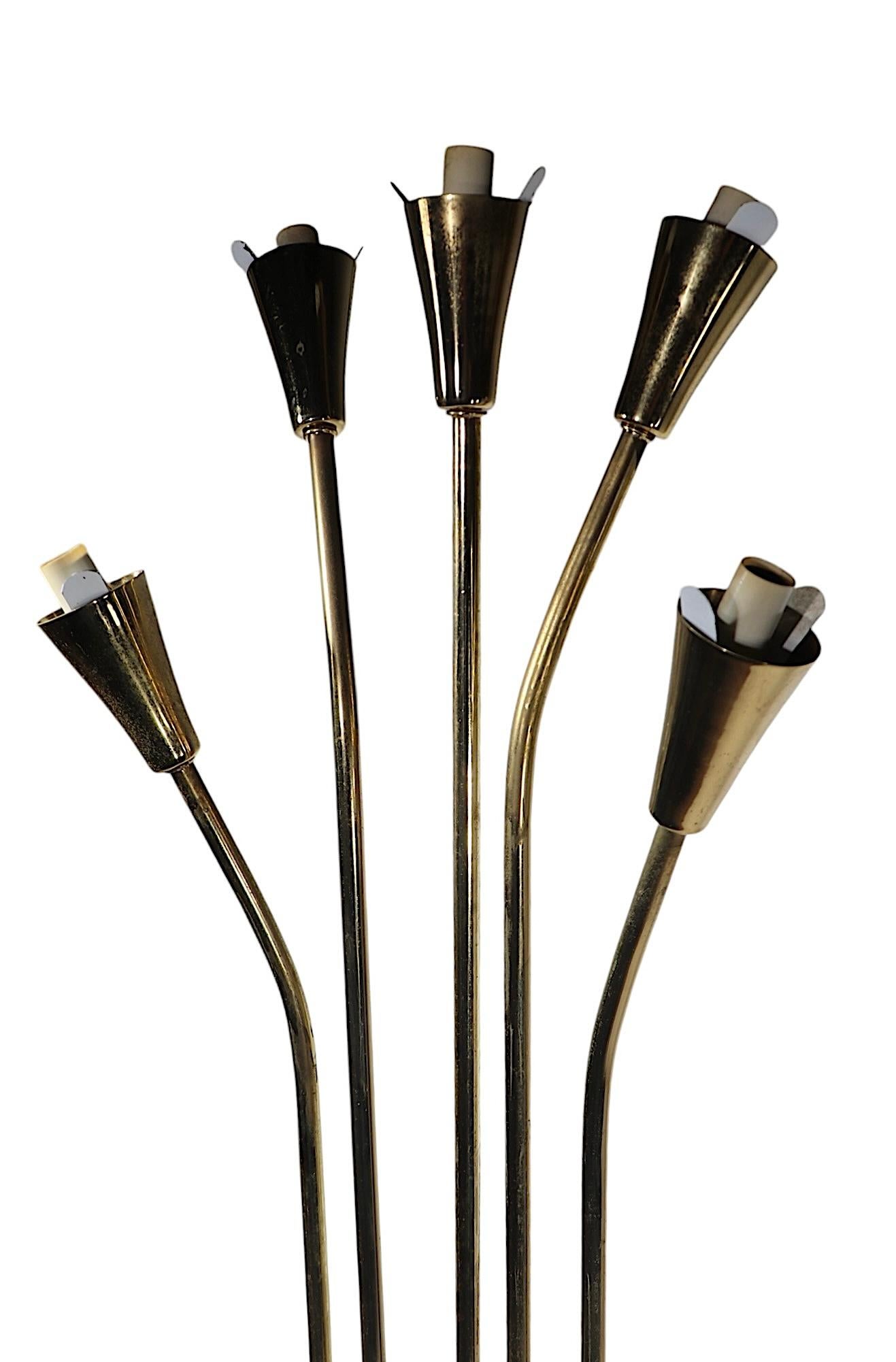 Hollywood Regency Palm Beach Modern Calla Lilly Floor Lamp For Sale 6