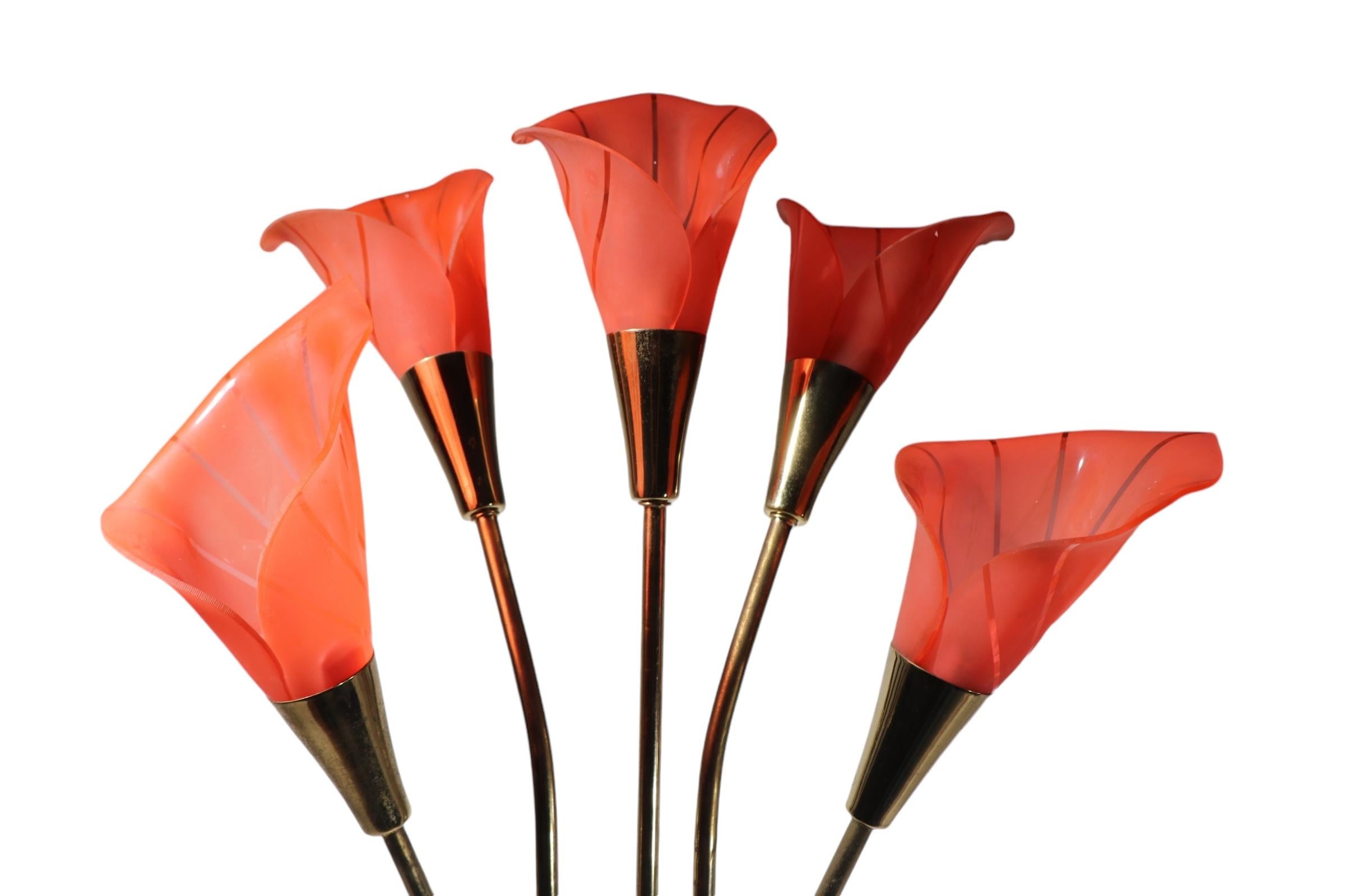 Hollywood Regency Palm Beach Modern Calla Lilly Floor Lamp For Sale 11