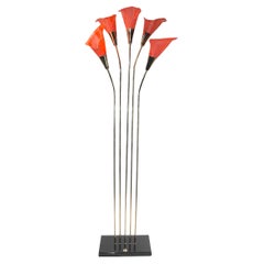 Hollywood Regency Palm Beach Modern Calla Lilly Floor Lamp
