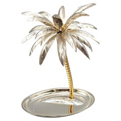 Hollywood Regency Palm Beach Modern Palm Tree Trinket Jewelry Dish, Italy, c1970
