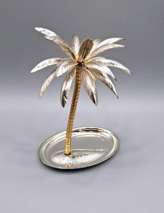 Hollywood Regency Palm Beach Modern Palm Tree Trinket Jewelry Dish, Italy, c1970