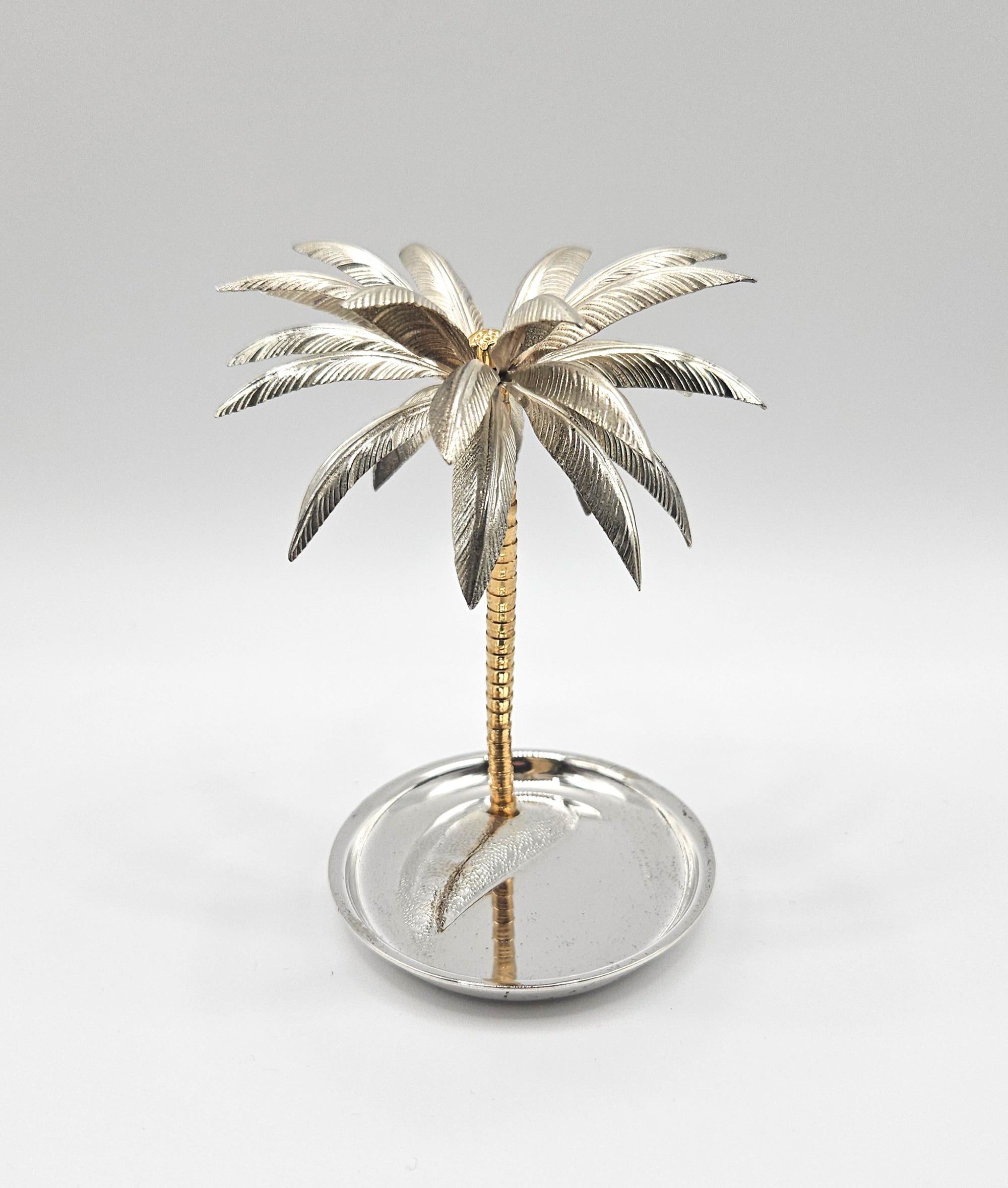 Mid-Century Modern Vide-poche à bijoux Hollywood Regency Palm Beach, Italie, vers 1970 en vente