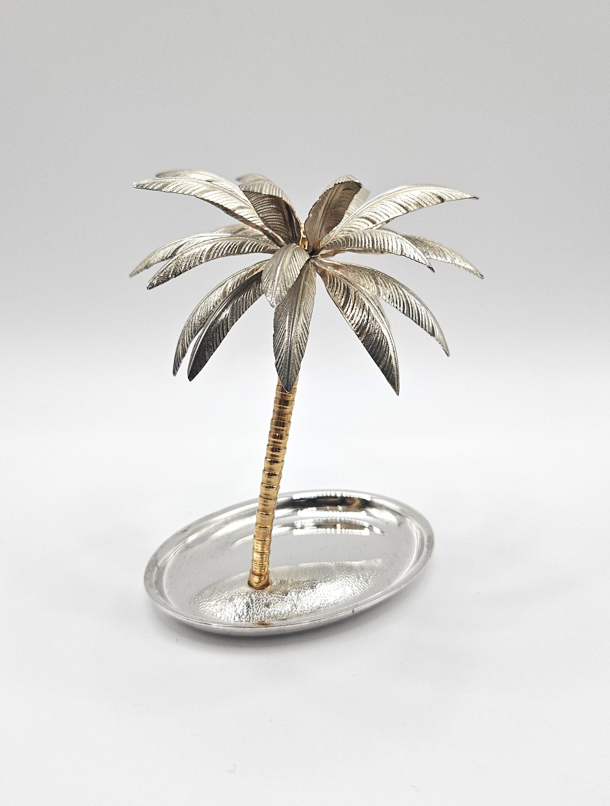 20ième siècle Vide-poche à bijoux Hollywood Regency Palm Beach, Italie, vers 1970 en vente