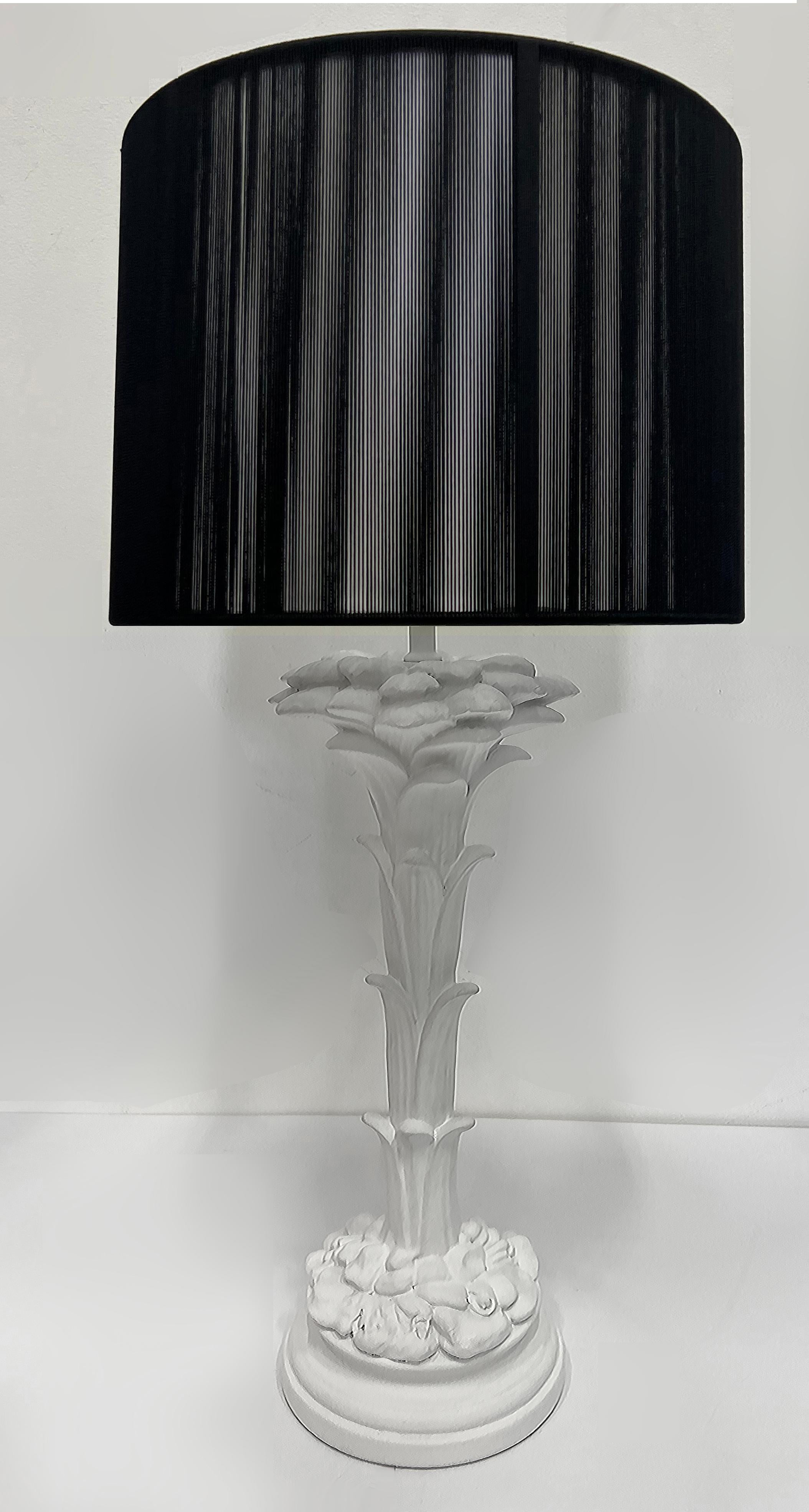 Hollywood Regency Palm Fronds Plaster Lamps, Serge Roche Style, Pair


Offered for sale is an elegant pair of vintage Serge Roche Style Palm fronds plaster lamps that are   Circa 1960s. These Hollywood Regency lamps are in working condition and