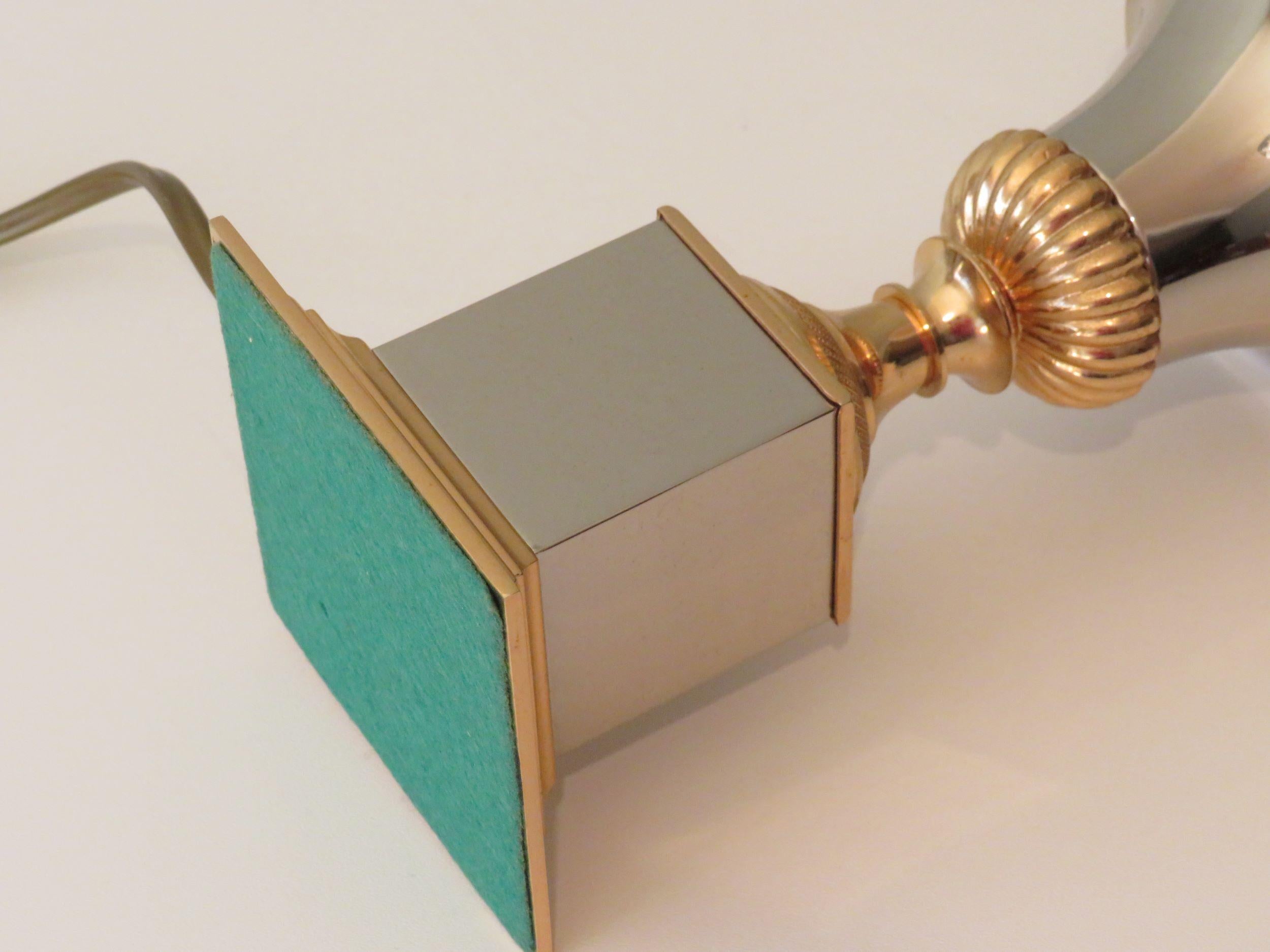 Hollywood Regency Palm Table Lamp by SA Boulanger in the Style of Maison Jansen 1