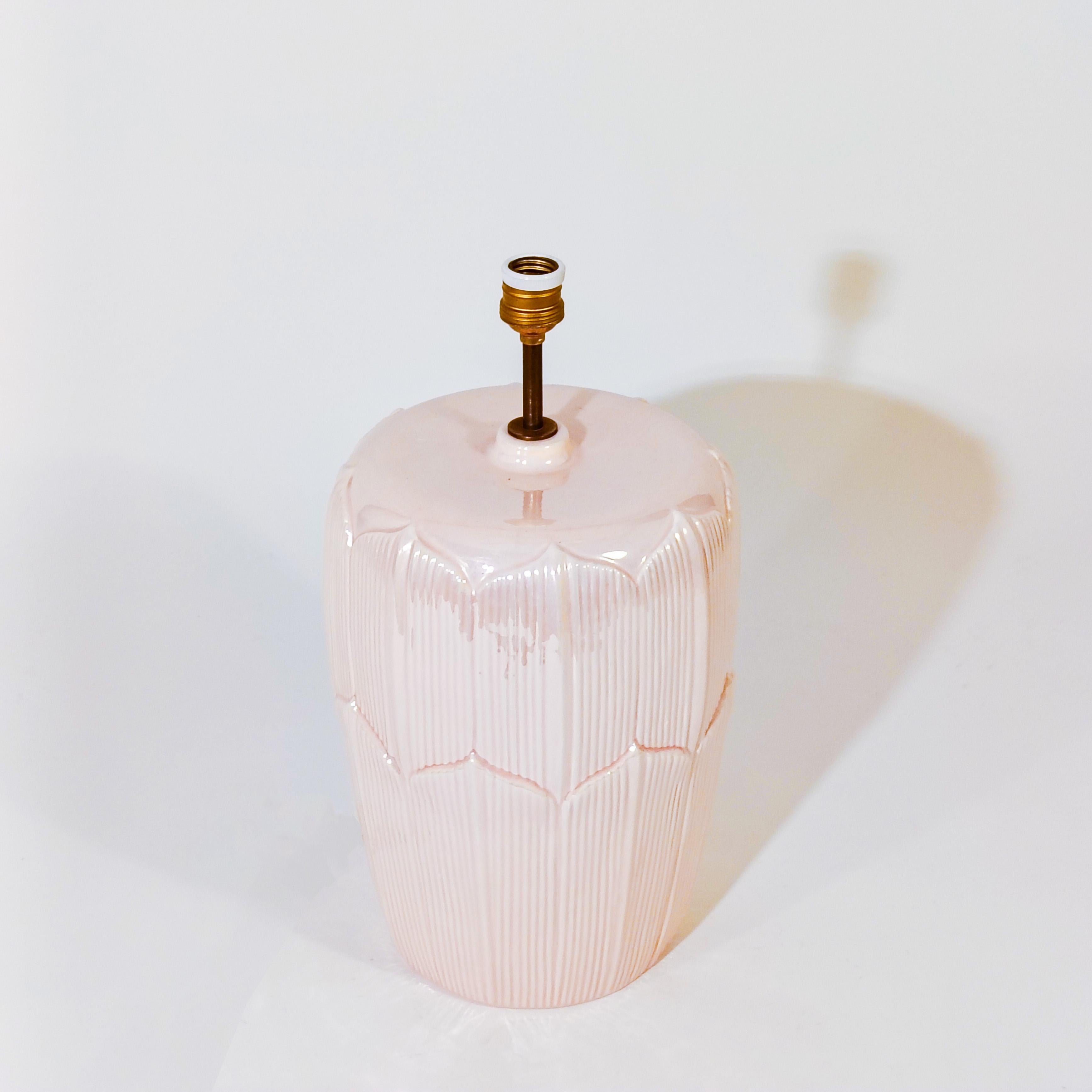 Espagnol Hollywood Regency. Lampe de table en céramique avec feuilles de palmier par Bondia, Espagne, années 1960 en vente