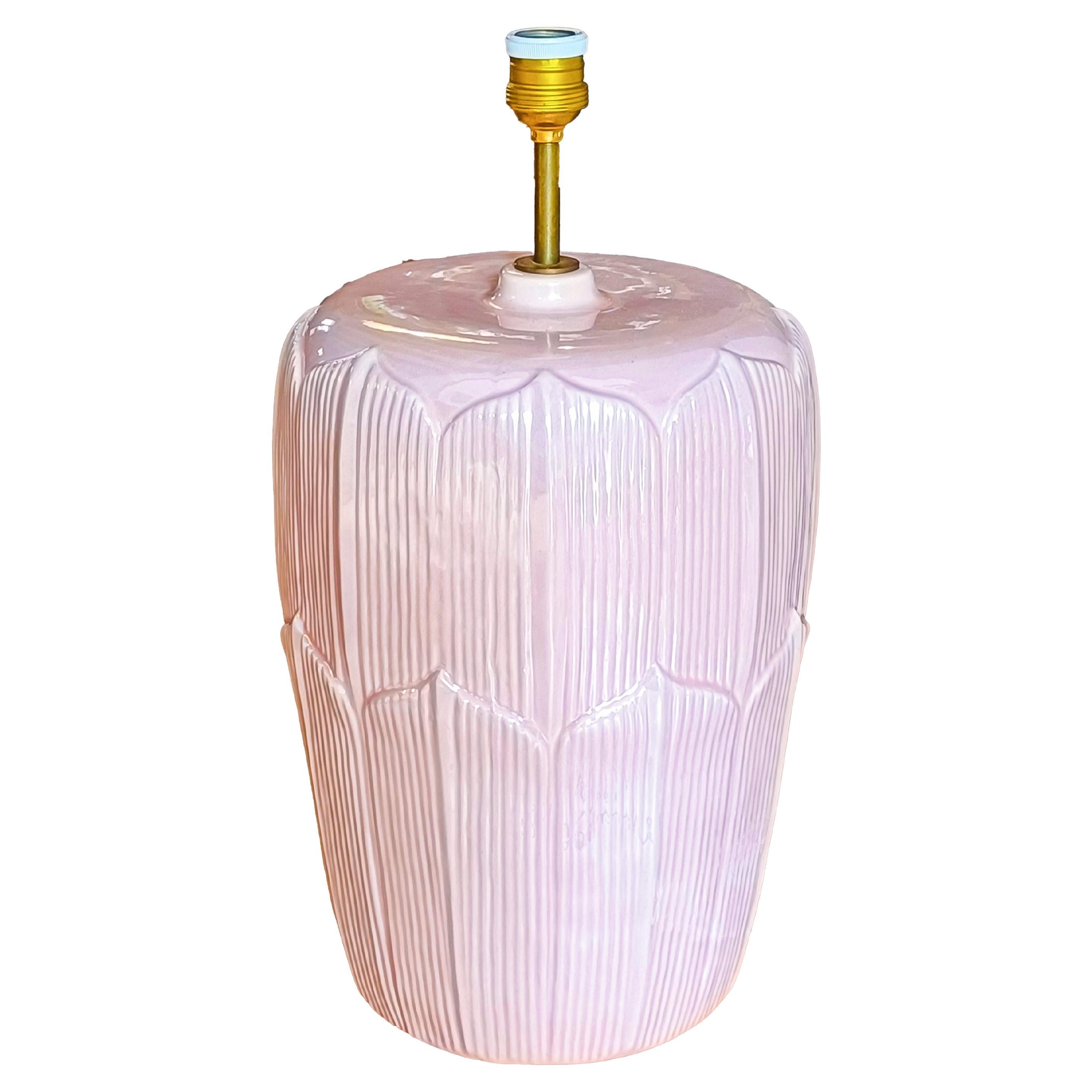 Hollywood Regency. Lampe de table en céramique avec feuilles de palmier par Bondia, Espagne, années 1960 en vente