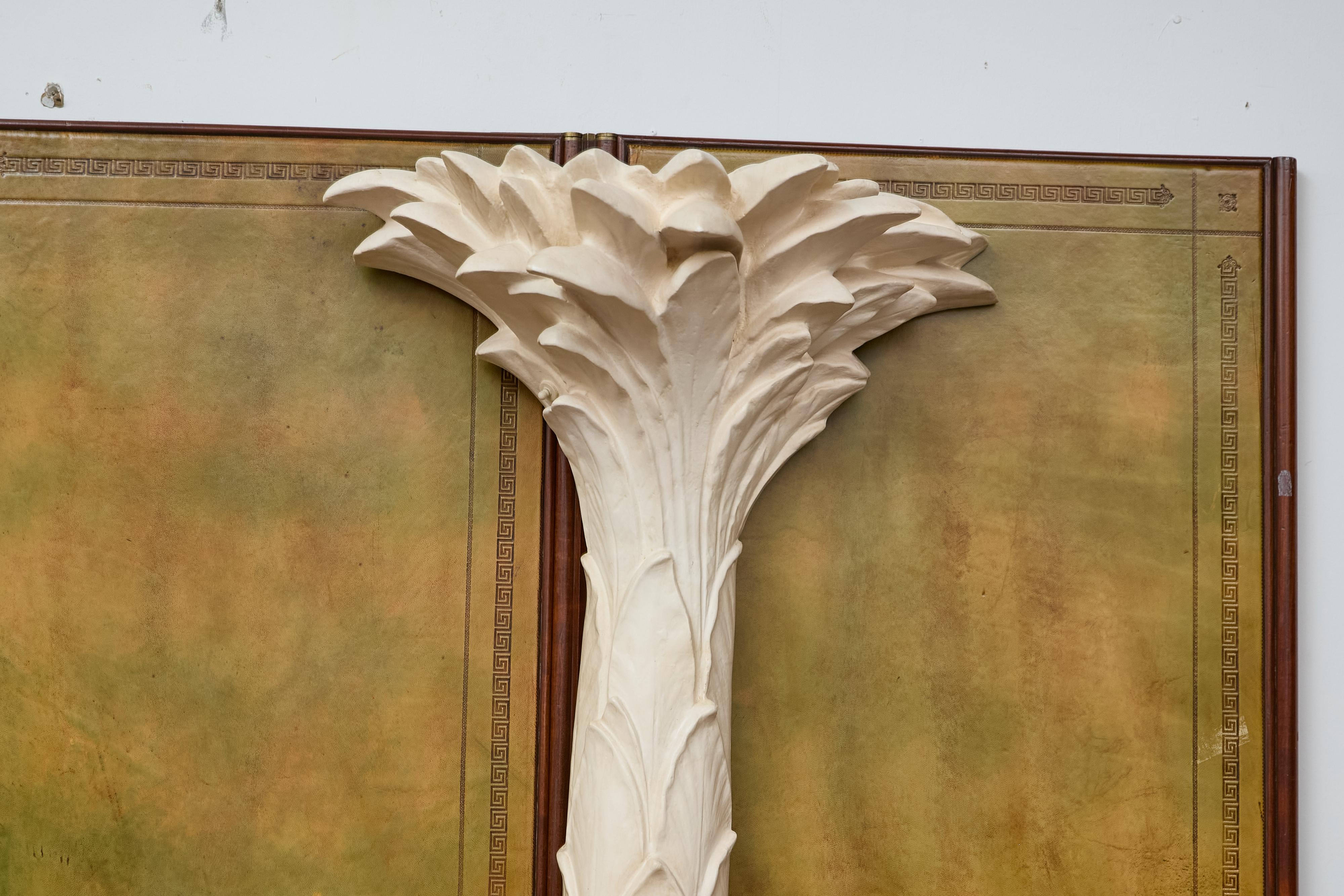 Antorchas de Pared con Palmera Hollywood Regency, Inspiradas en Dorothy Draper, US Wired Estadounidense en venta