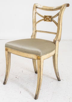 Hollywood Regency Parcela Silla Auxiliar Dorada y Gesso