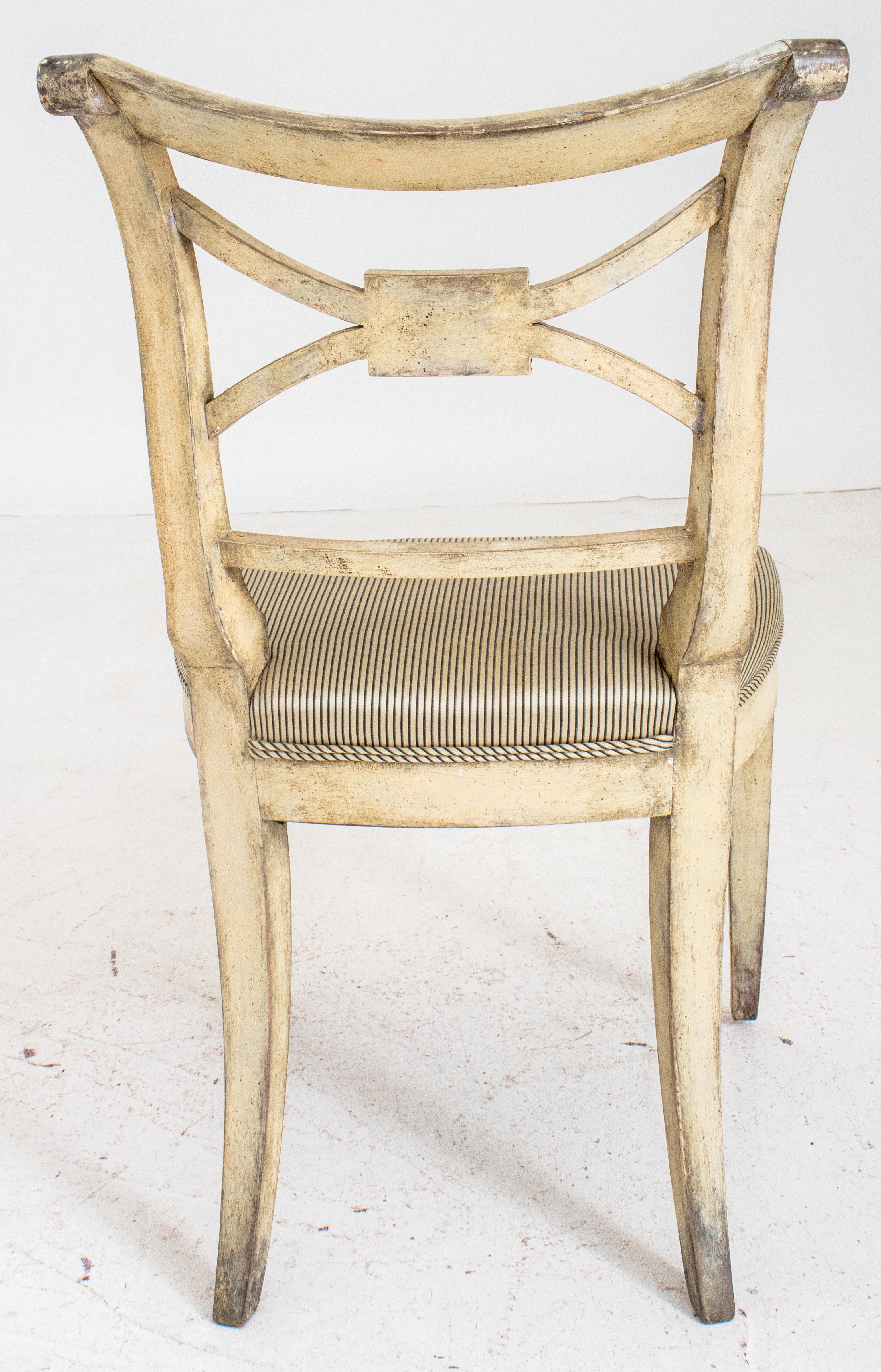 Hollywood Regency Parcel Gilt & Gesso Side Chair For Sale 1
