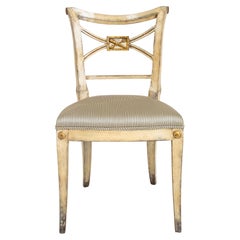 Antique Hollywood Regency Parcel Gilt & Gesso Side Chair