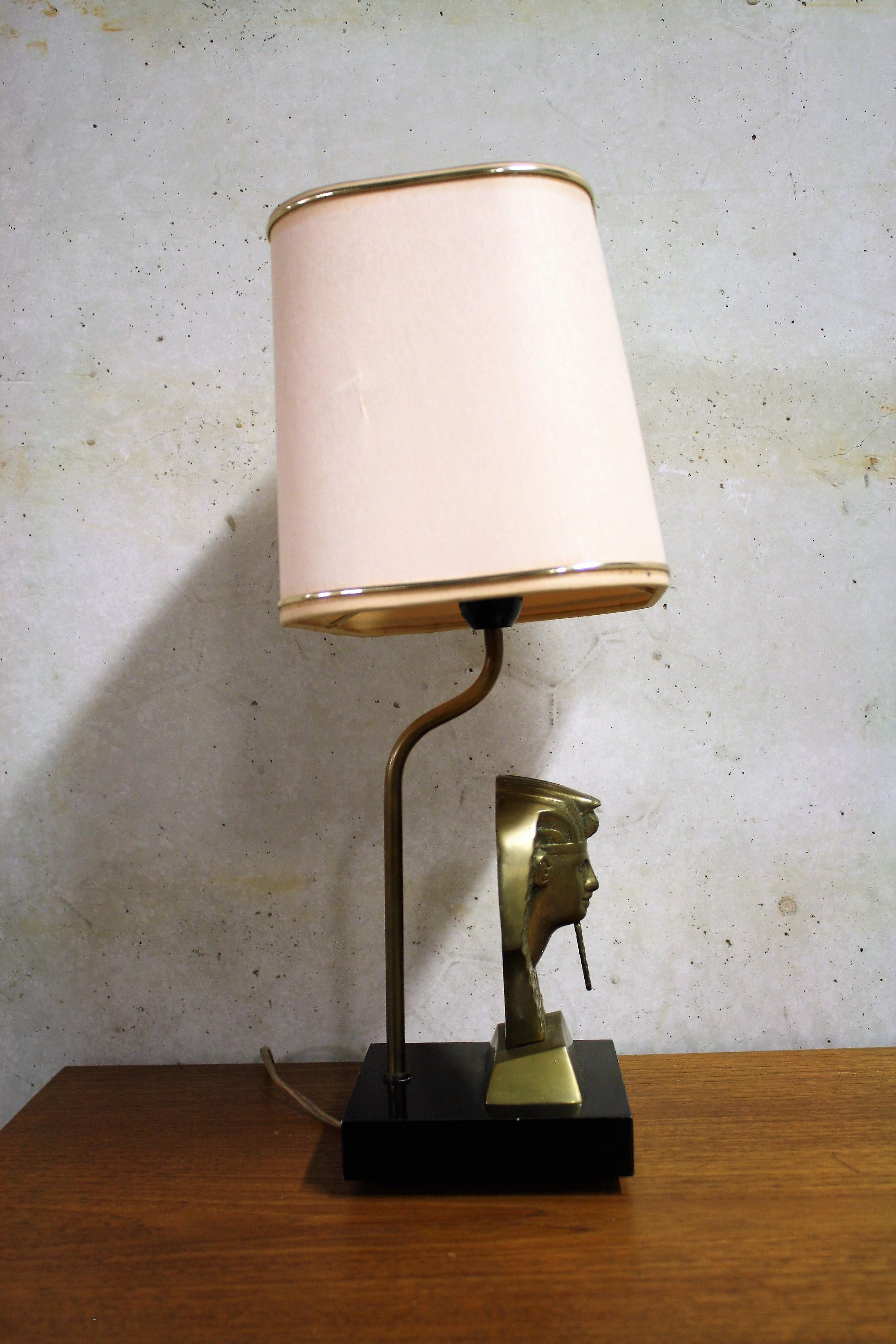 Belgian Hollywood Regency Pharaoh Table Lamp Belgium, 1970s