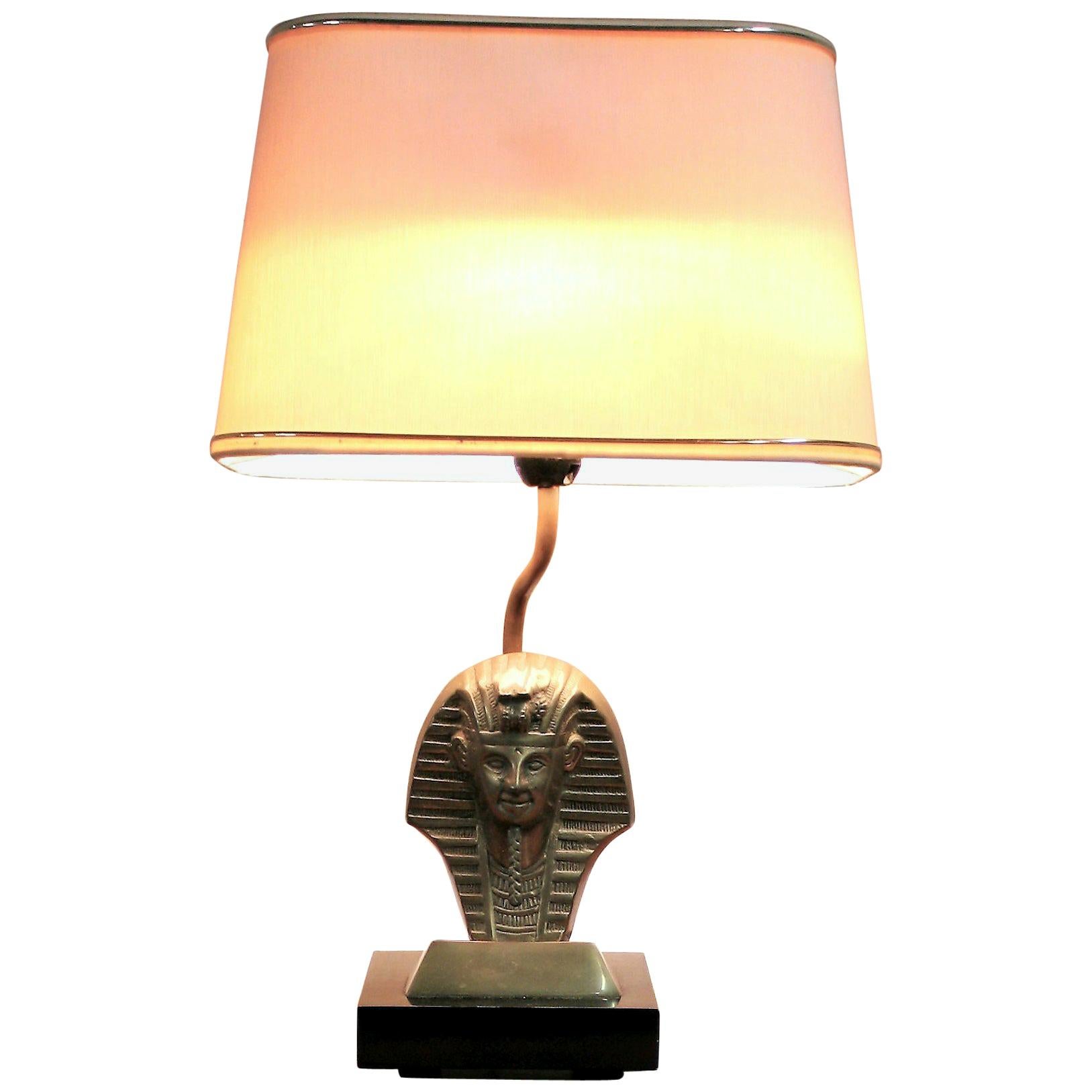 Hollywood Regency Pharaoh Table Lamp Belgium, 1970s For Sale